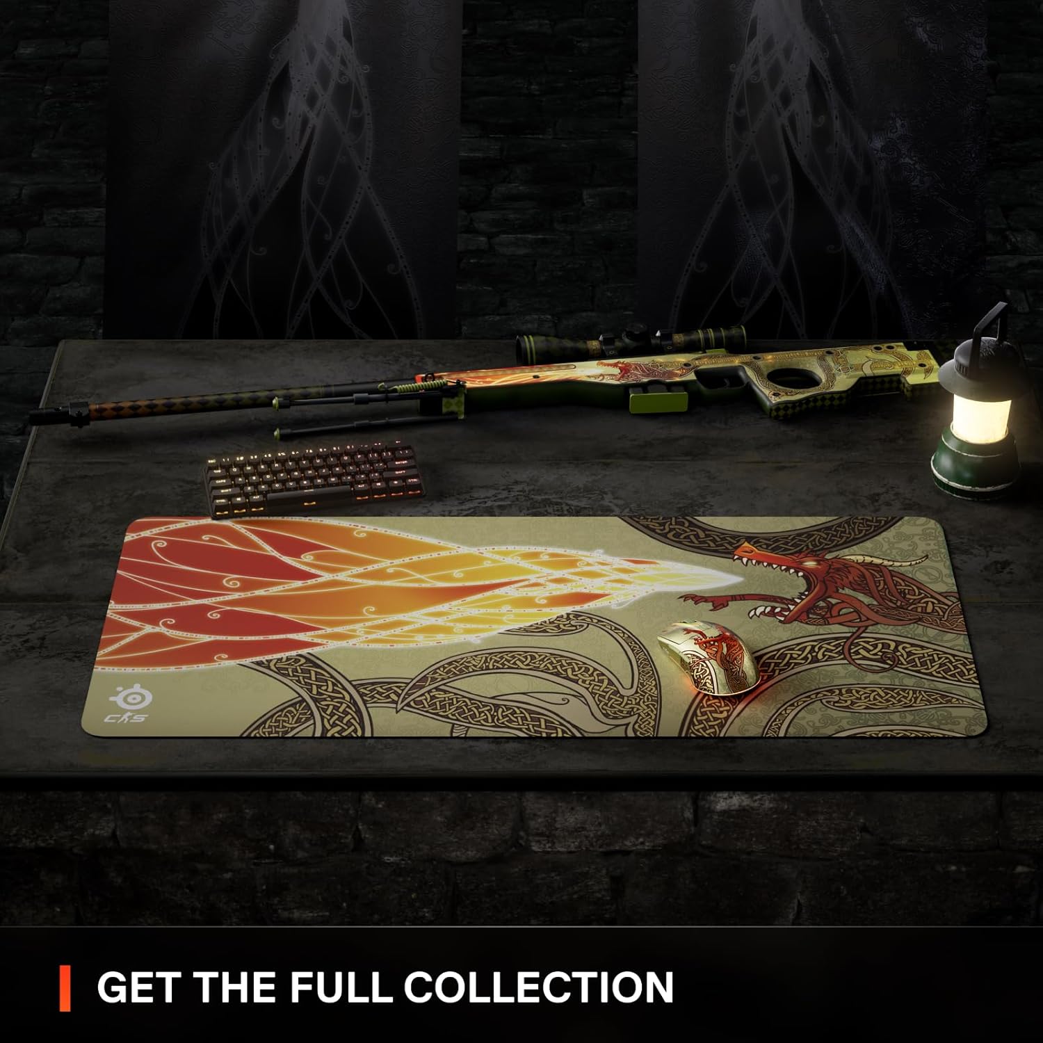 SteelSeries QCK XXL CS2 Dragon Lore Edition – Endless Passion