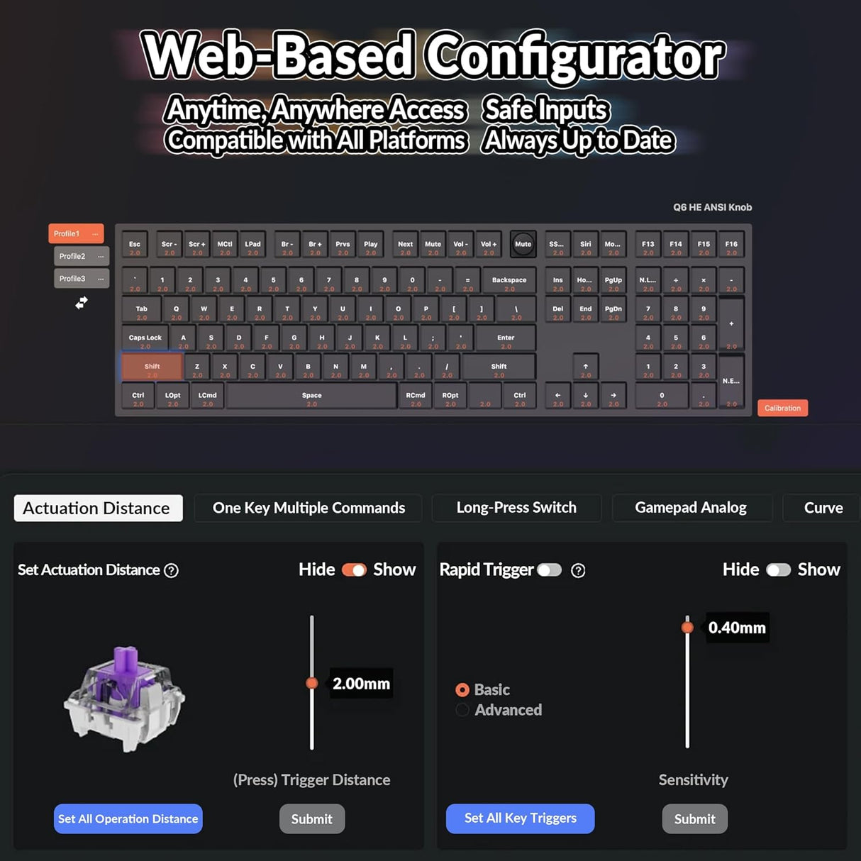 Keychron Q6 HE - Wireless Magnetic Switch Custom Keyboard