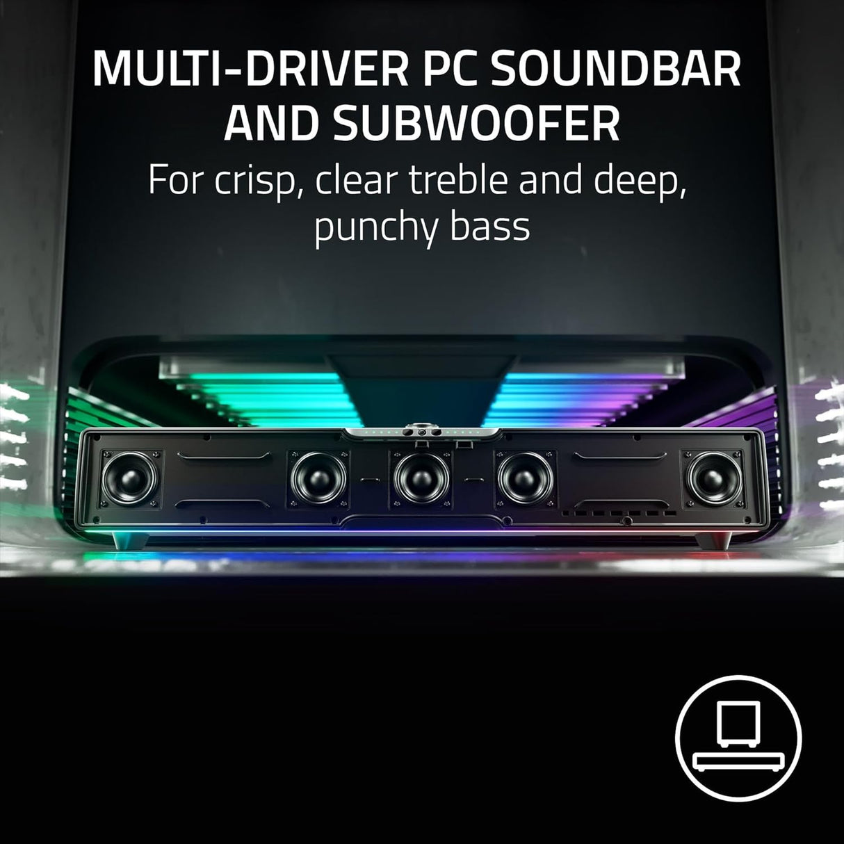 Razer Leviathan V2 Pro Multi-Driver PC Gaming Soundbar with Subwoofer