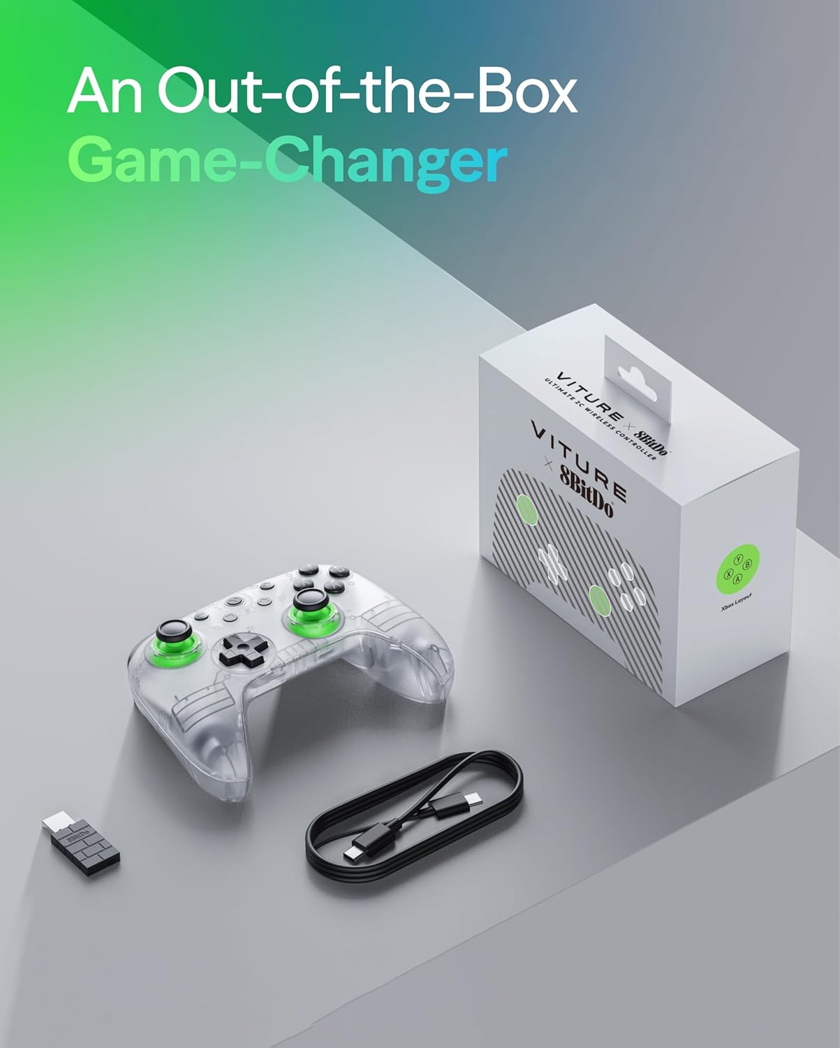 (PRE ORDER) VITURE x 8BitDo Ultimate 2C Wireless Controller Xbox Layout - Bluetooth Game Controller for PC Mobile