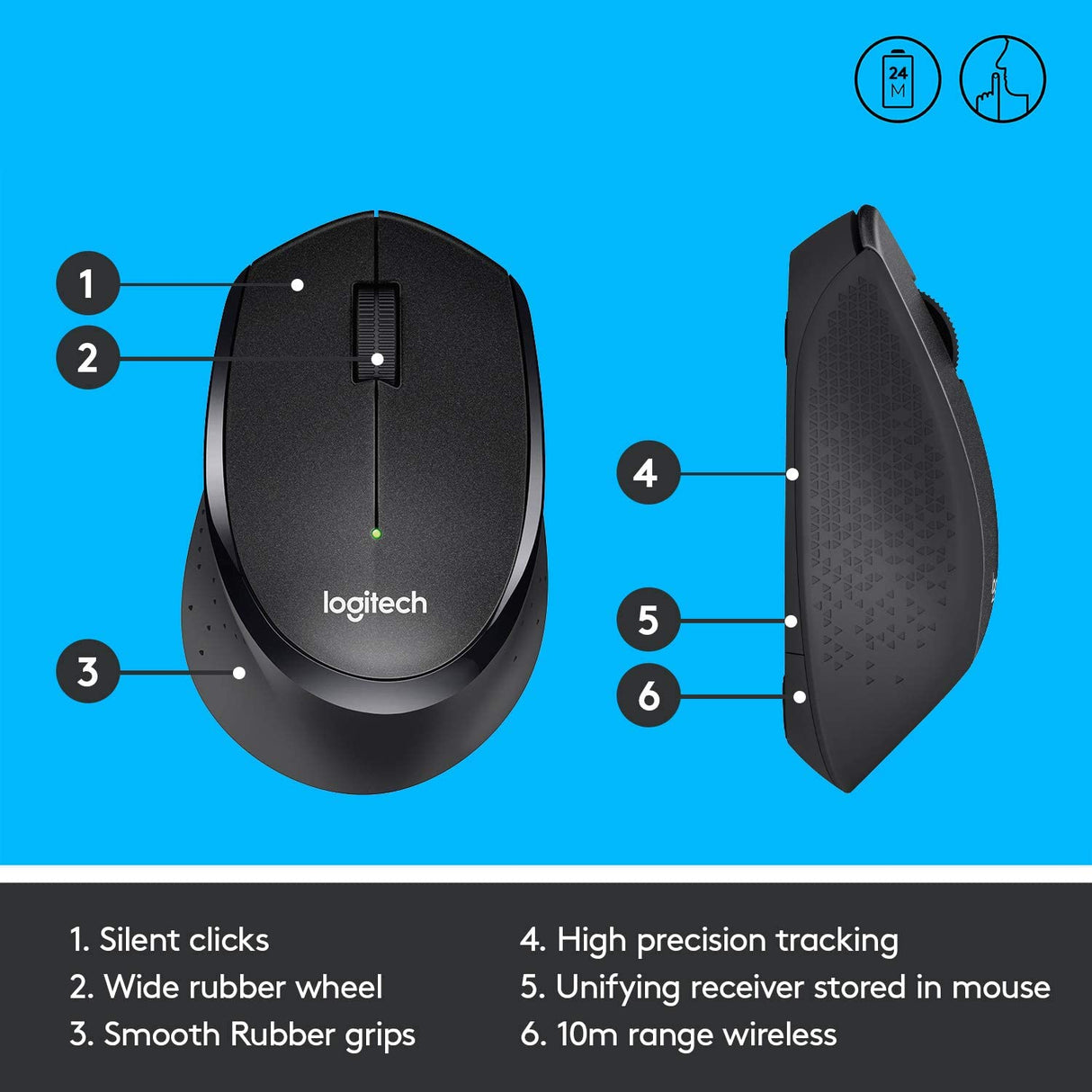 Logitech M331 Silent Plus Wireless Mouse