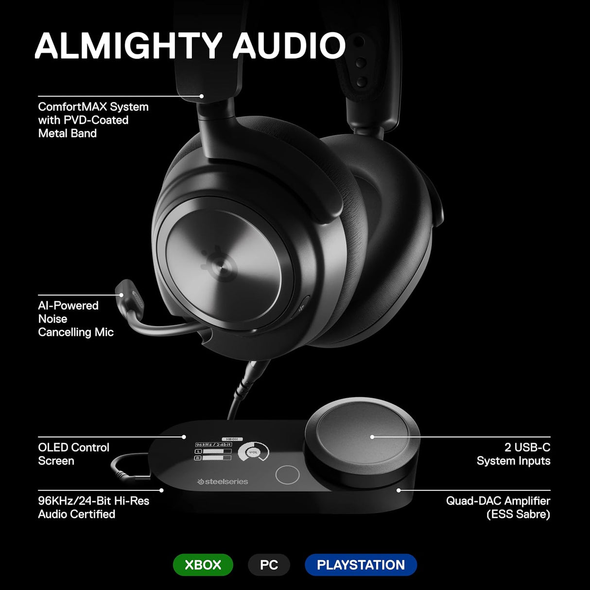 SteelSeries Arctis Nova Pro Wired Gaming Headset