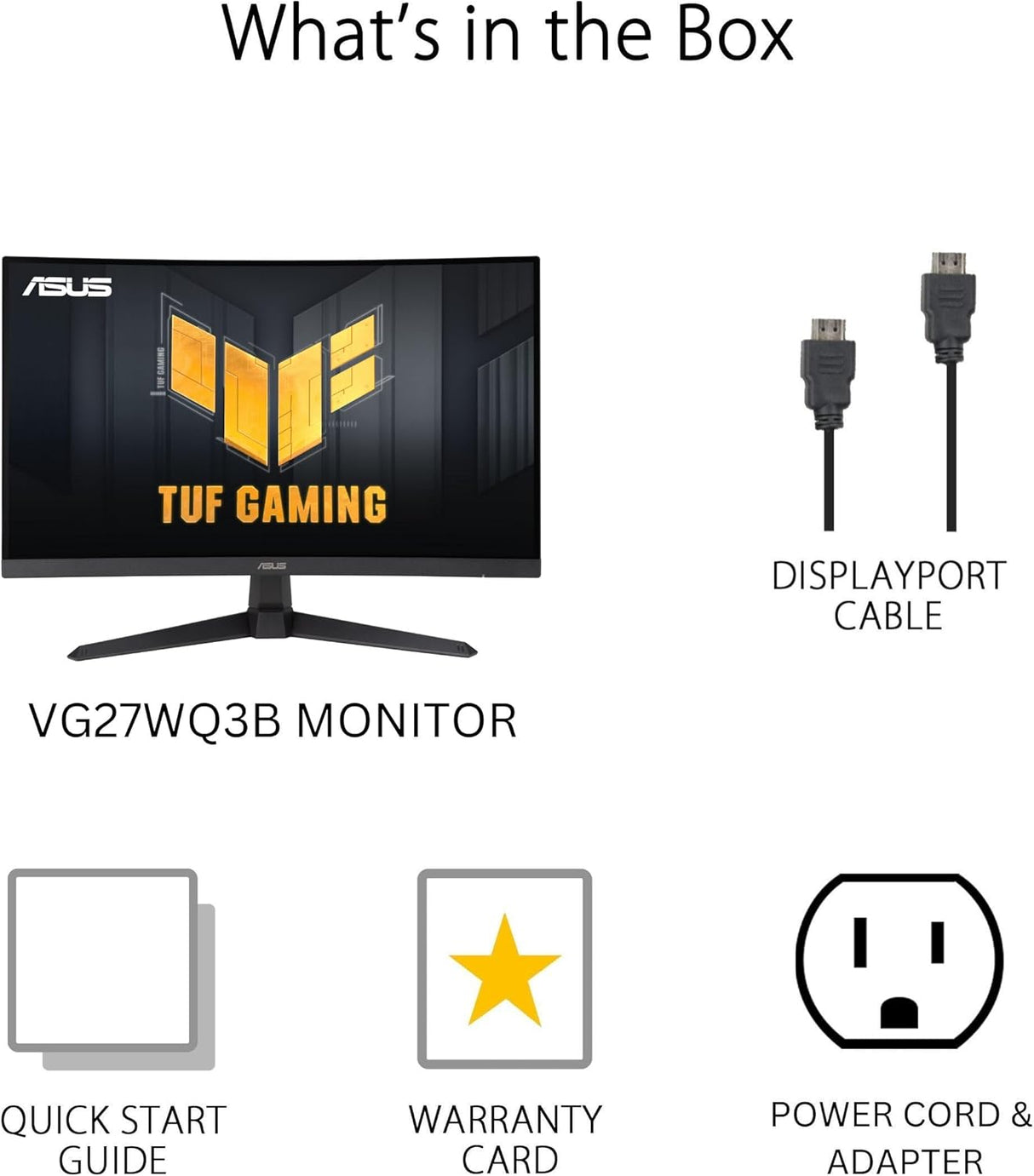 ASUS TUF Gaming VG27WQ3B - 27" VA QHD 180Hz 1ms Cured Gaming Monitor