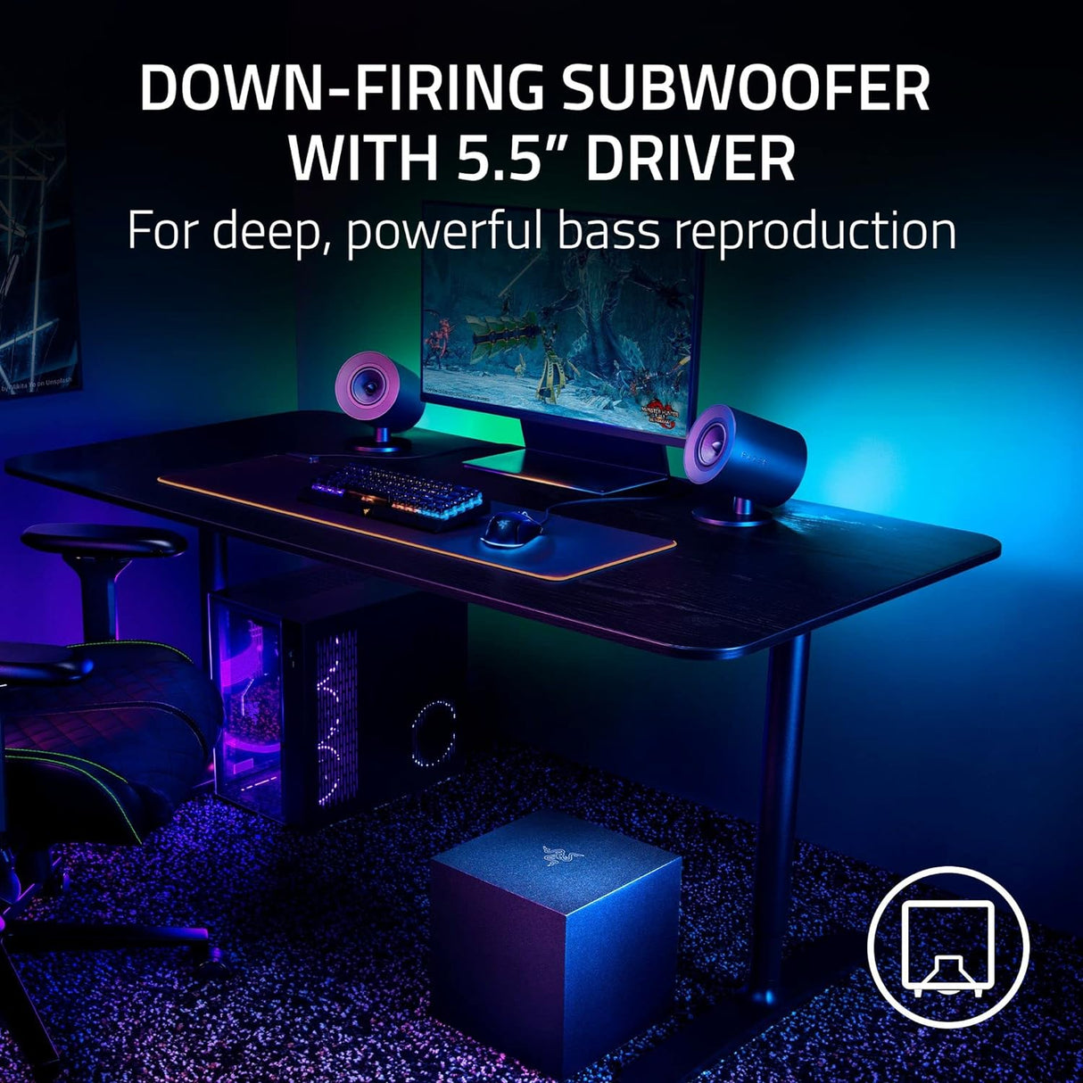 Razer Nommo V2 Gaming Speakers with Wired Subwoofer