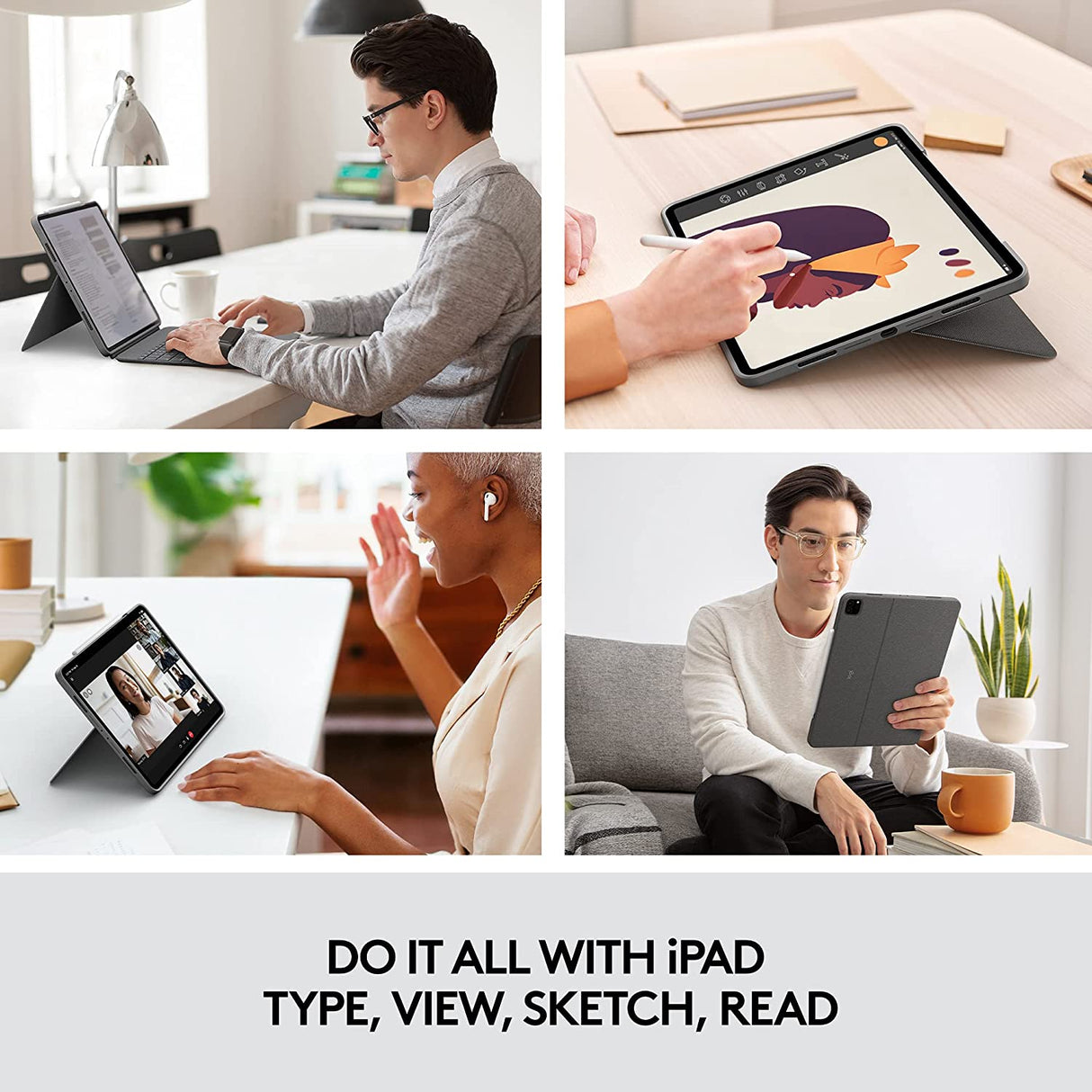 Logitech Combo Touch for iPad Pro 12.9" 5th, 6th Gen - 920-010215