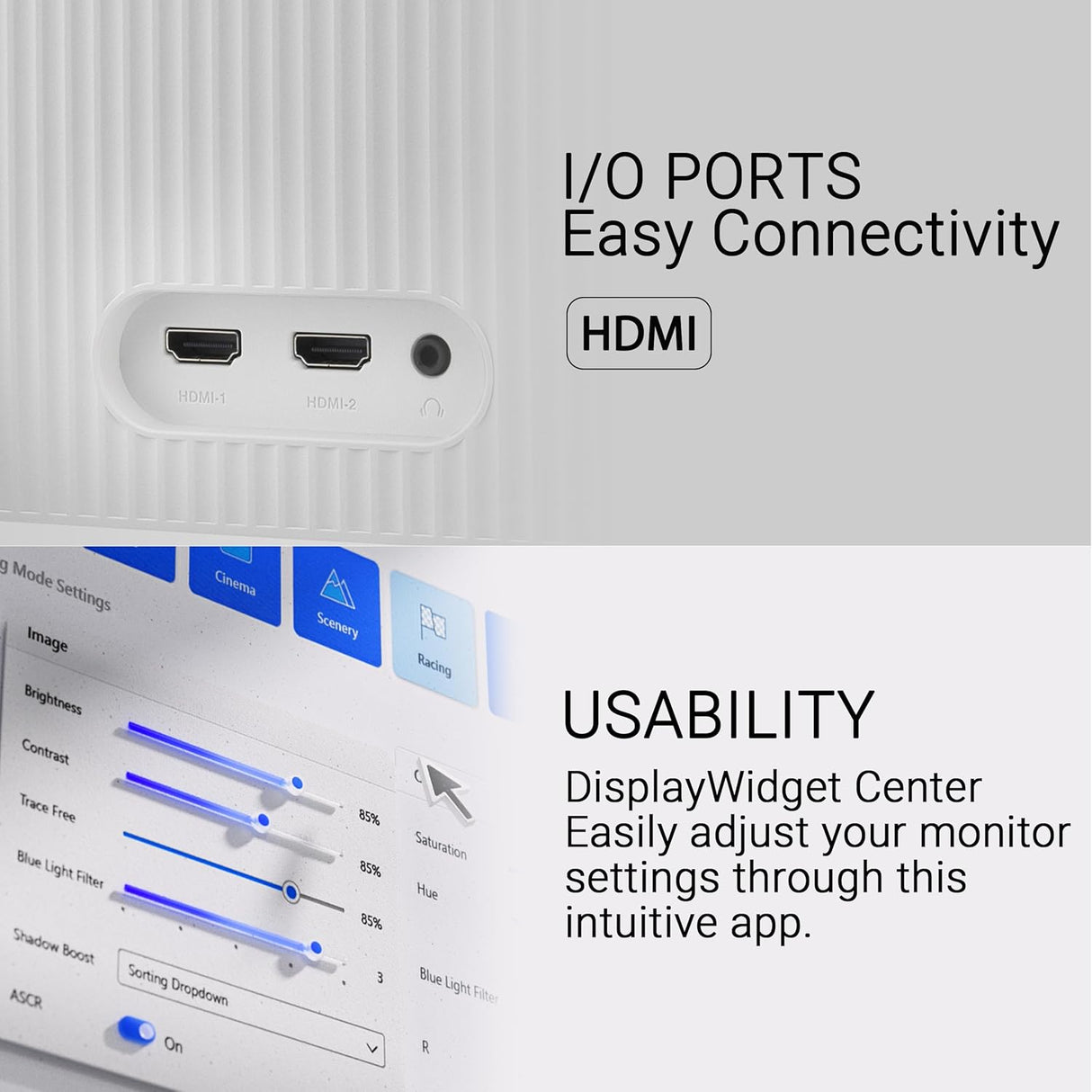 ASUS VU279HFI-W 27 Inch FHD IPS 100Hz Eye Care Monitor