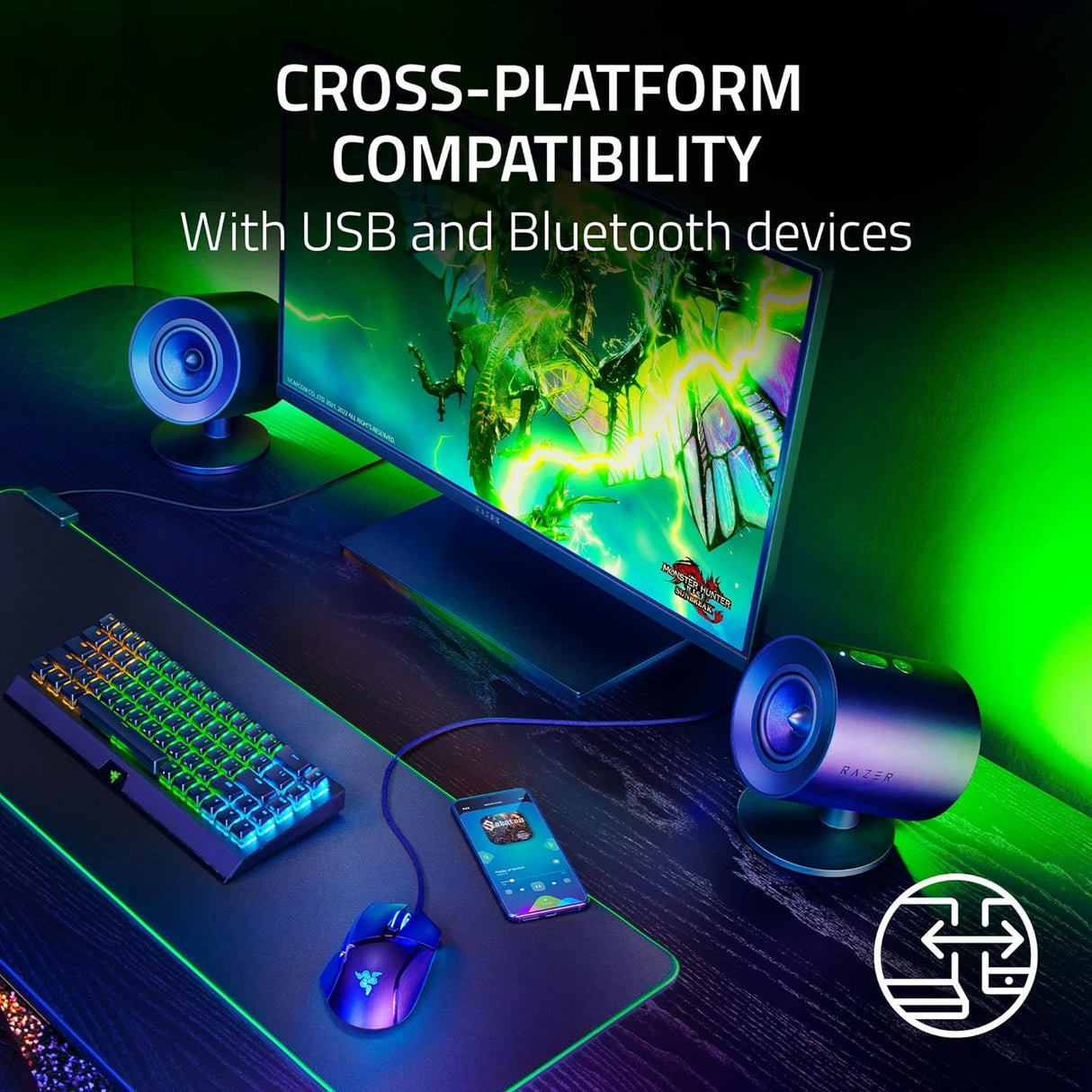 Razer Nommo V2 Gaming Speakers with Wired Subwoofer