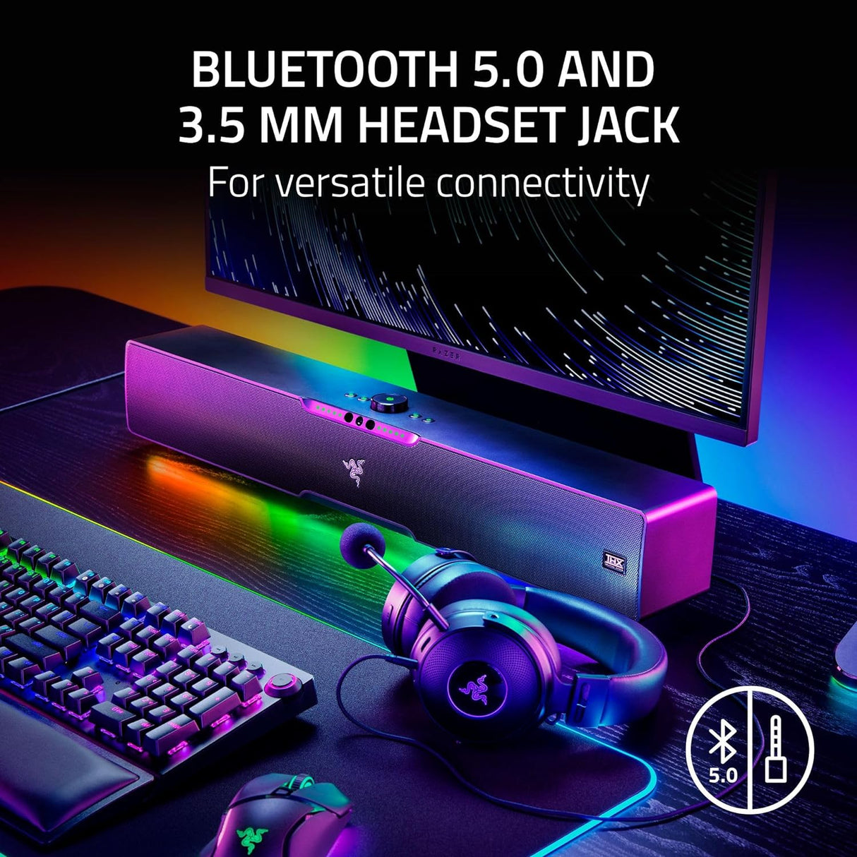 Razer Leviathan V2 Pro Multi-Driver PC Gaming Soundbar with Subwoofer