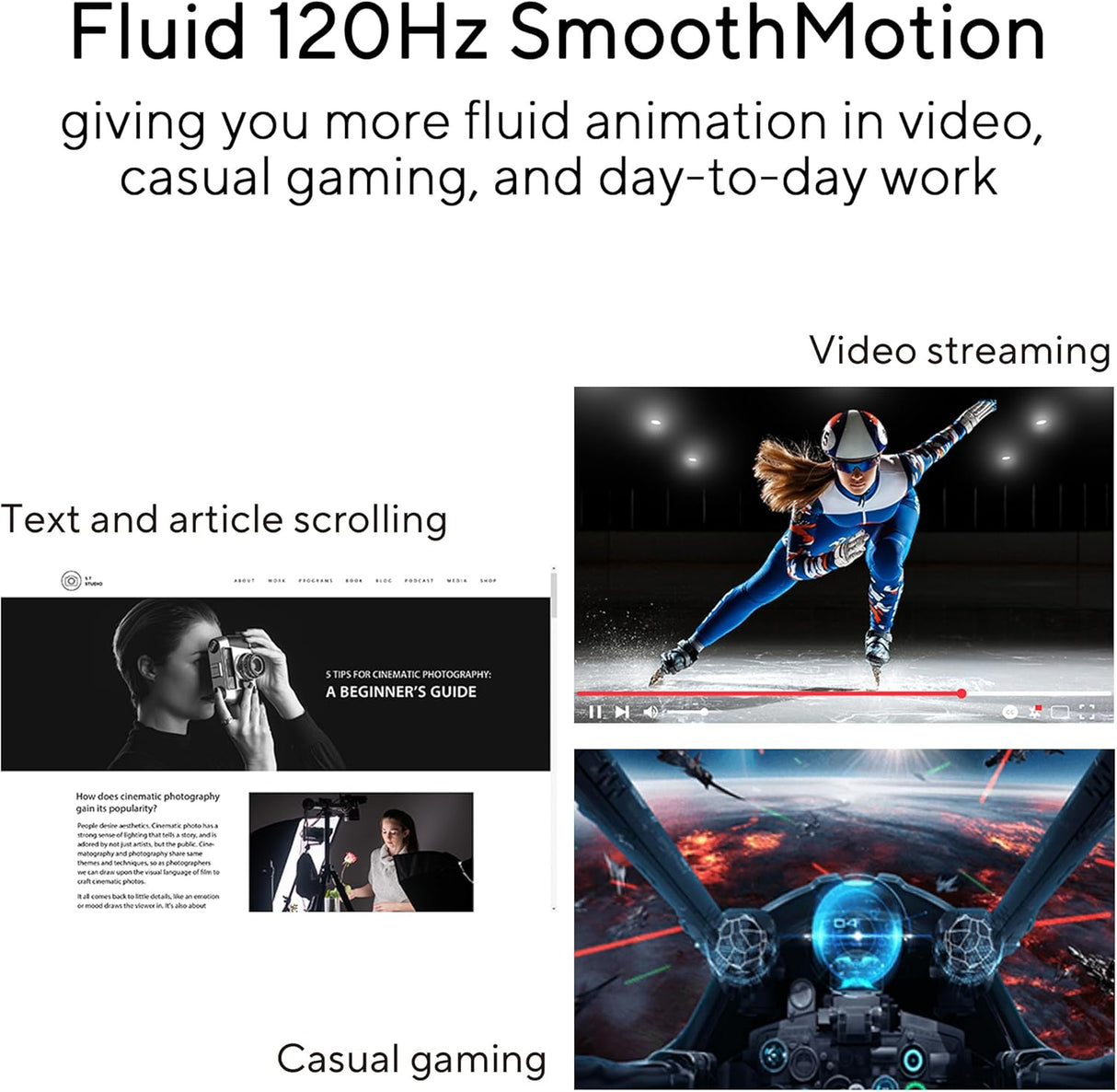 Asus VA249QG Eye Care Gaming Monitor - 24 Inch FHD 120Hz 1ms