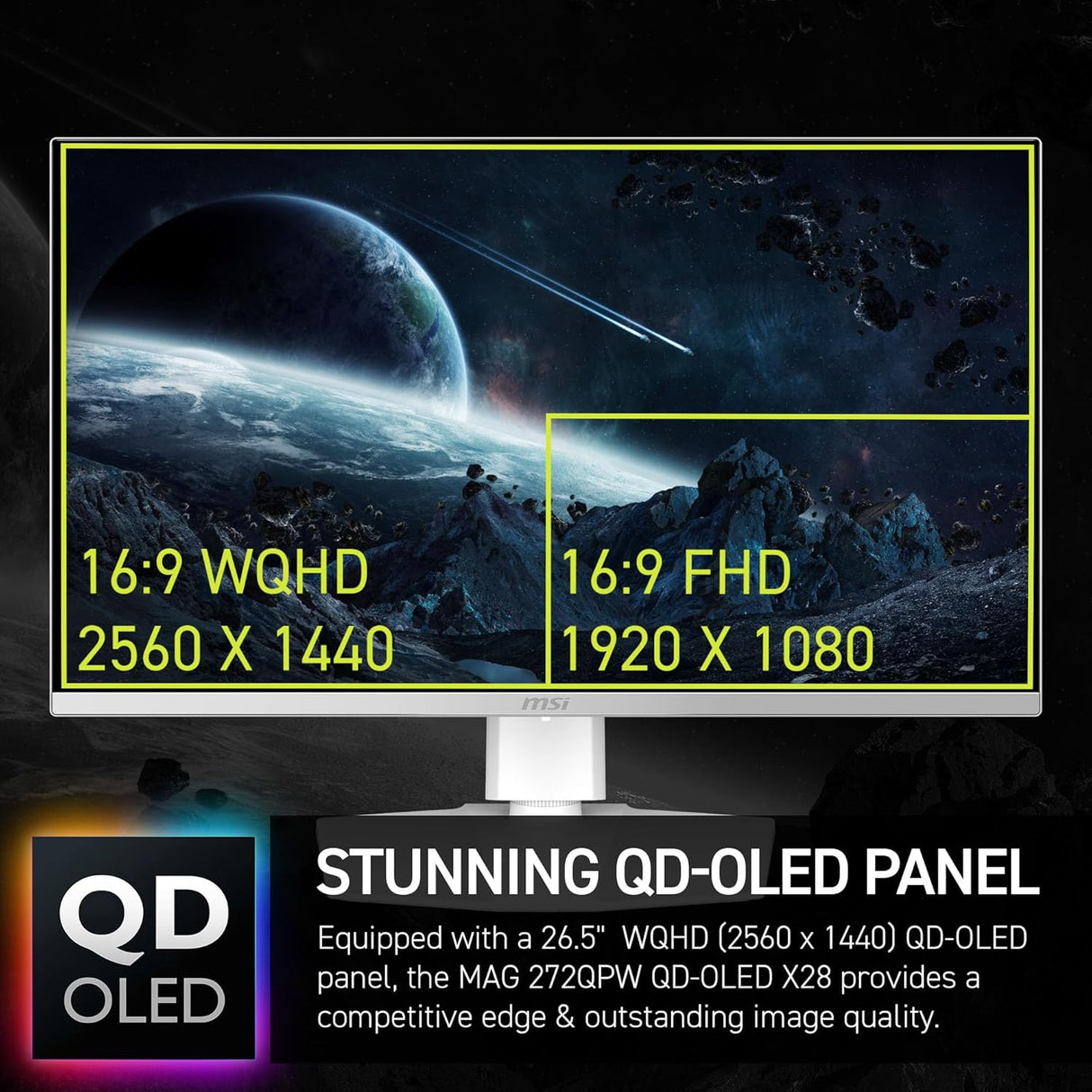 MSI Monitor MAG 272QPW QD-OLED X28 27 Inch Gaming Monitor