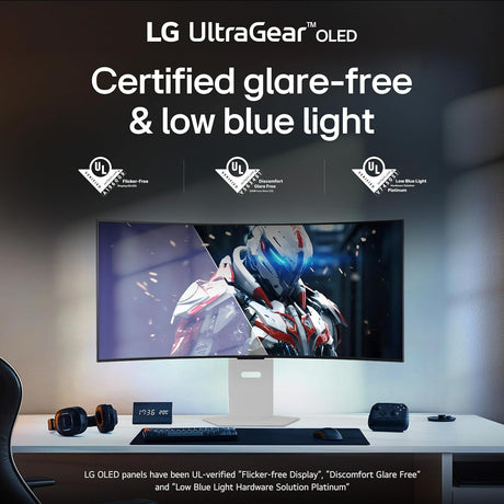 LG 39GX90SA-W — 39" Ultragear WQHD (3440 x 1440) OLED Curved Gaming Monitor