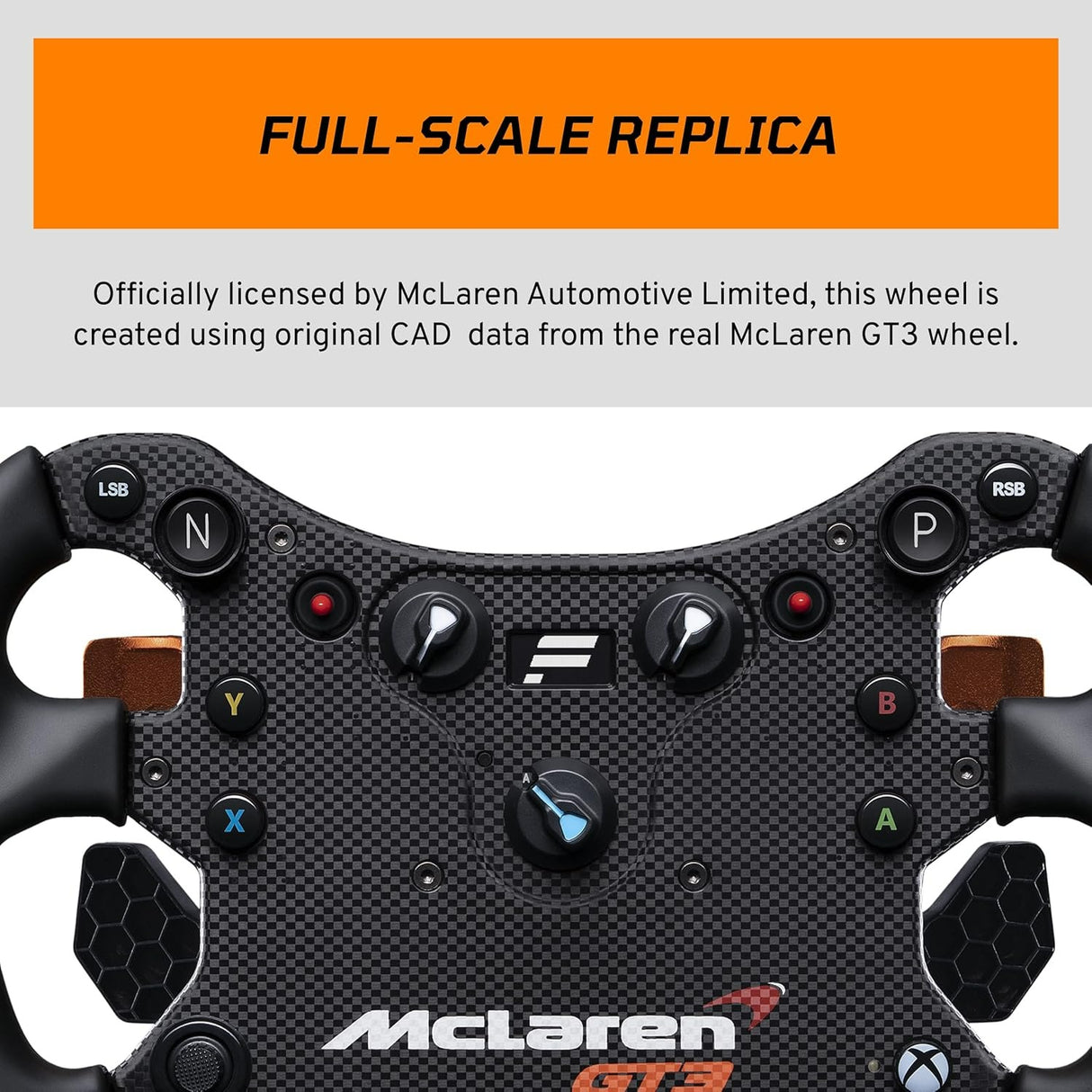 Fanatec CSL Elite Steering Wheel McLaren GT3 V2 + QR2 Wheel-side -  PC & Xbox [PRE-ORDER]