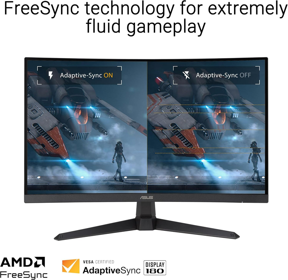 ASUS TUF Gaming VG27WQ3B - 27" VA QHD 180Hz 1ms Cured Gaming Monitor