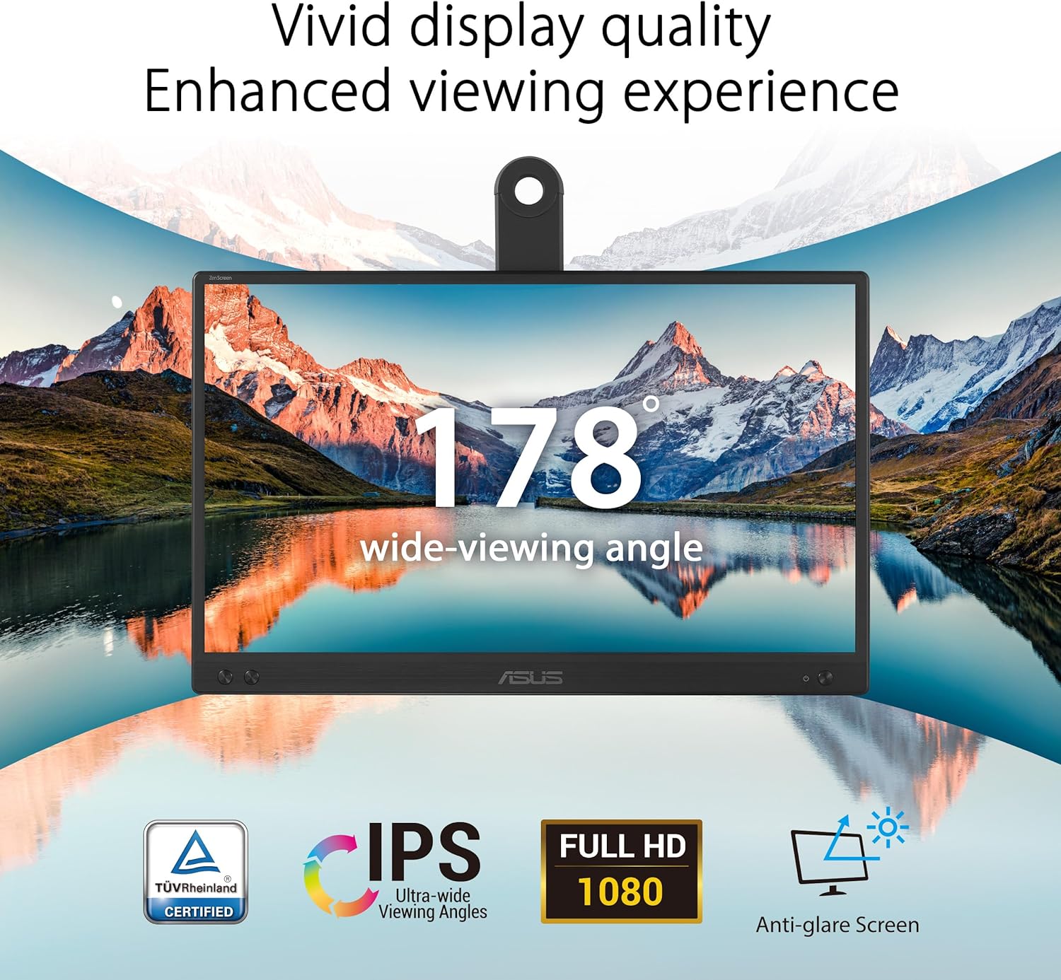 ASUS ZenScreen MB166CR 16 Inch USB Type-C Portable Monitor