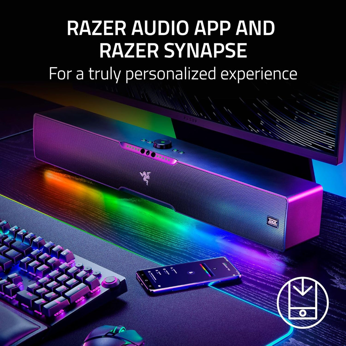 Razer Leviathan V2 Pro Multi-Driver PC Gaming Soundbar with Subwoofer
