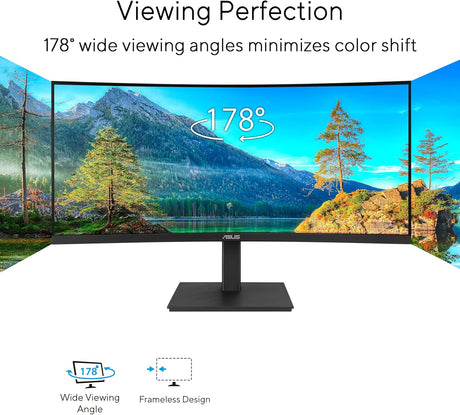 Asus VA34VCPSR Docking Monitor - 34 Inch WQHD 100Hz 4ms