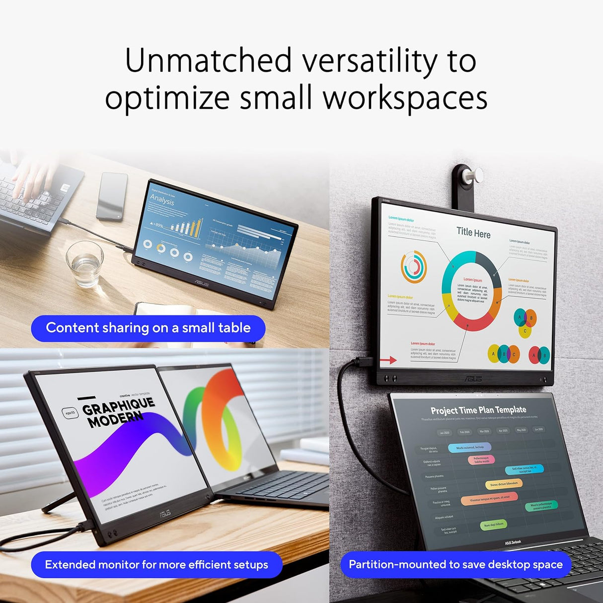 ASUS ZenScreen MB166CR 16 Inch USB Type-C Portable Monitor