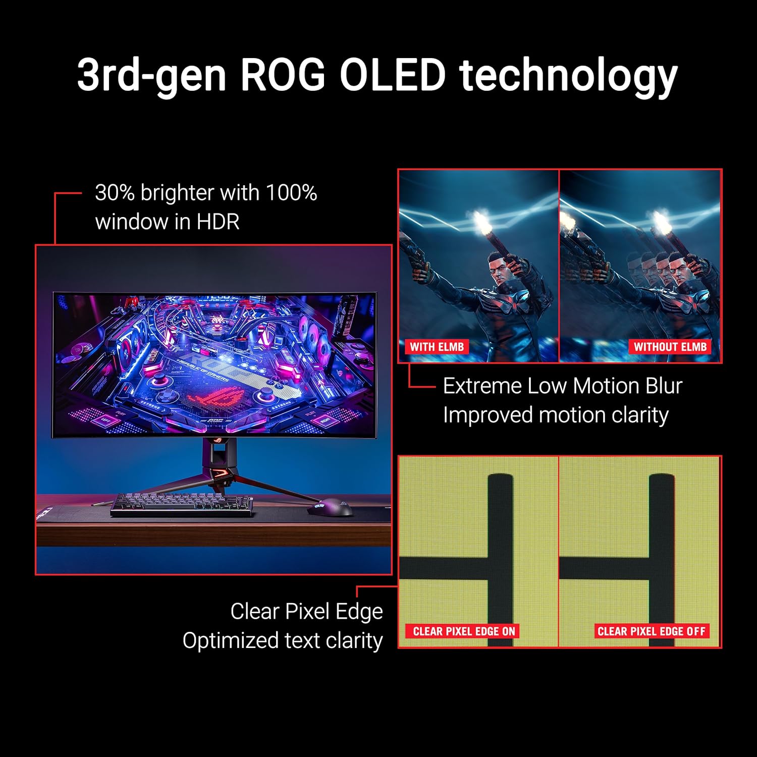 ゲーミングモニター ROG Swift OLED PG34WCDM Ultrawide and ultrafast: Meet the ROG Swift OLED PG34WCDM