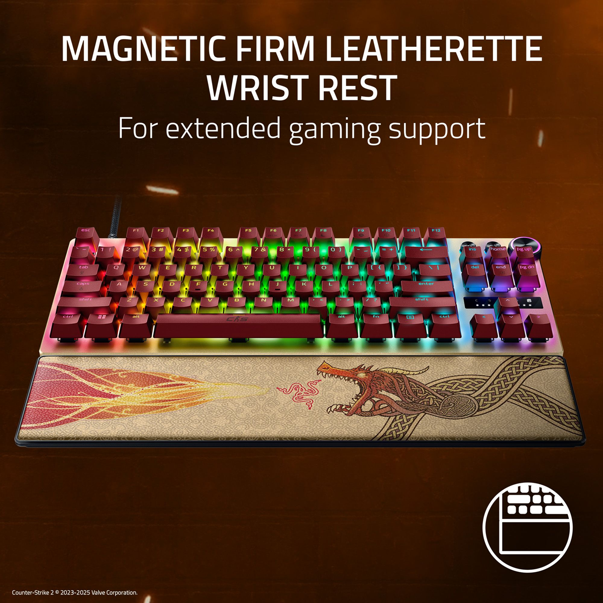 Razer Huntsman V3 Pro Tenkeyless - Tenkeyless Analog Optical Esports Keyboard US Layout - Counter-Strike 2 Edition - FRML Packaging