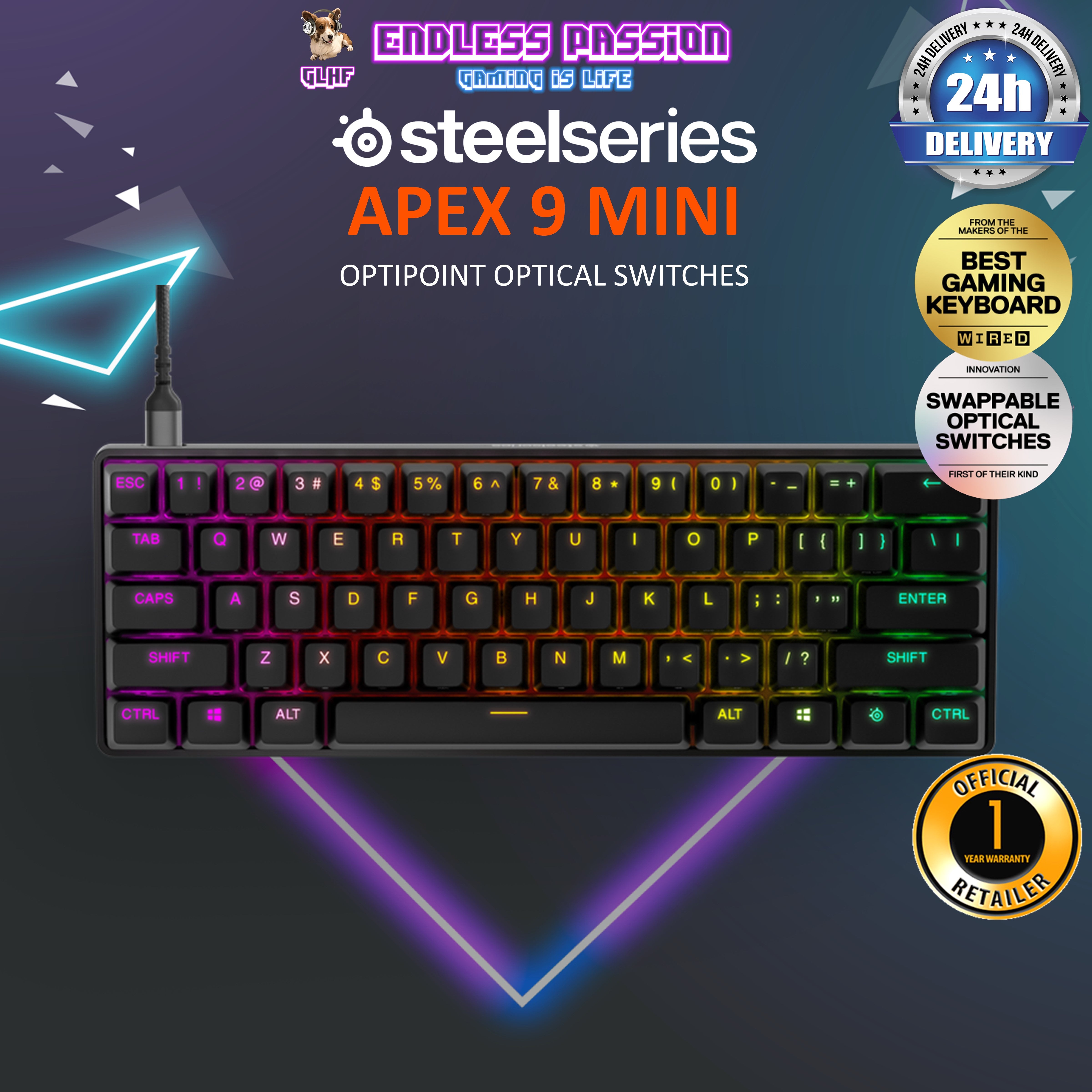 SteelSeries Apex 9 Mini Wired Gaming Keyboard – Endless Passion