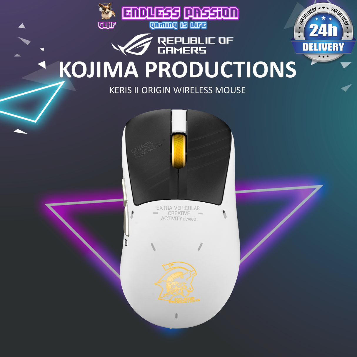 ASUS ROG KOJIMA PRODUCTIONS - KERIS II ORIGIN WIRELESS MOUSE - 90MP04L0-BMUA10