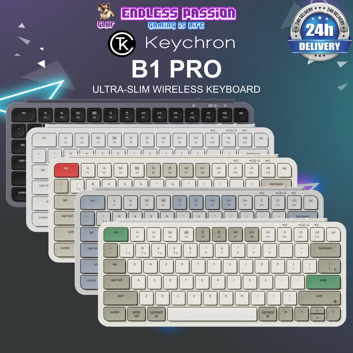 Keychron B1 Pro Ultra-Slim Wireless Keyboard