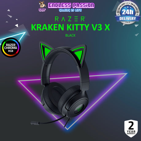 Razer Kraken Kitty V3 X - Wired Headset with Kitty Ears