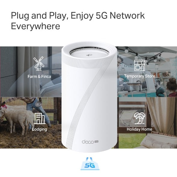 TP-LINK Deco BE65-5G -BE9300 Tri-Band Whole Home Mesh Wi-Fi 7 System