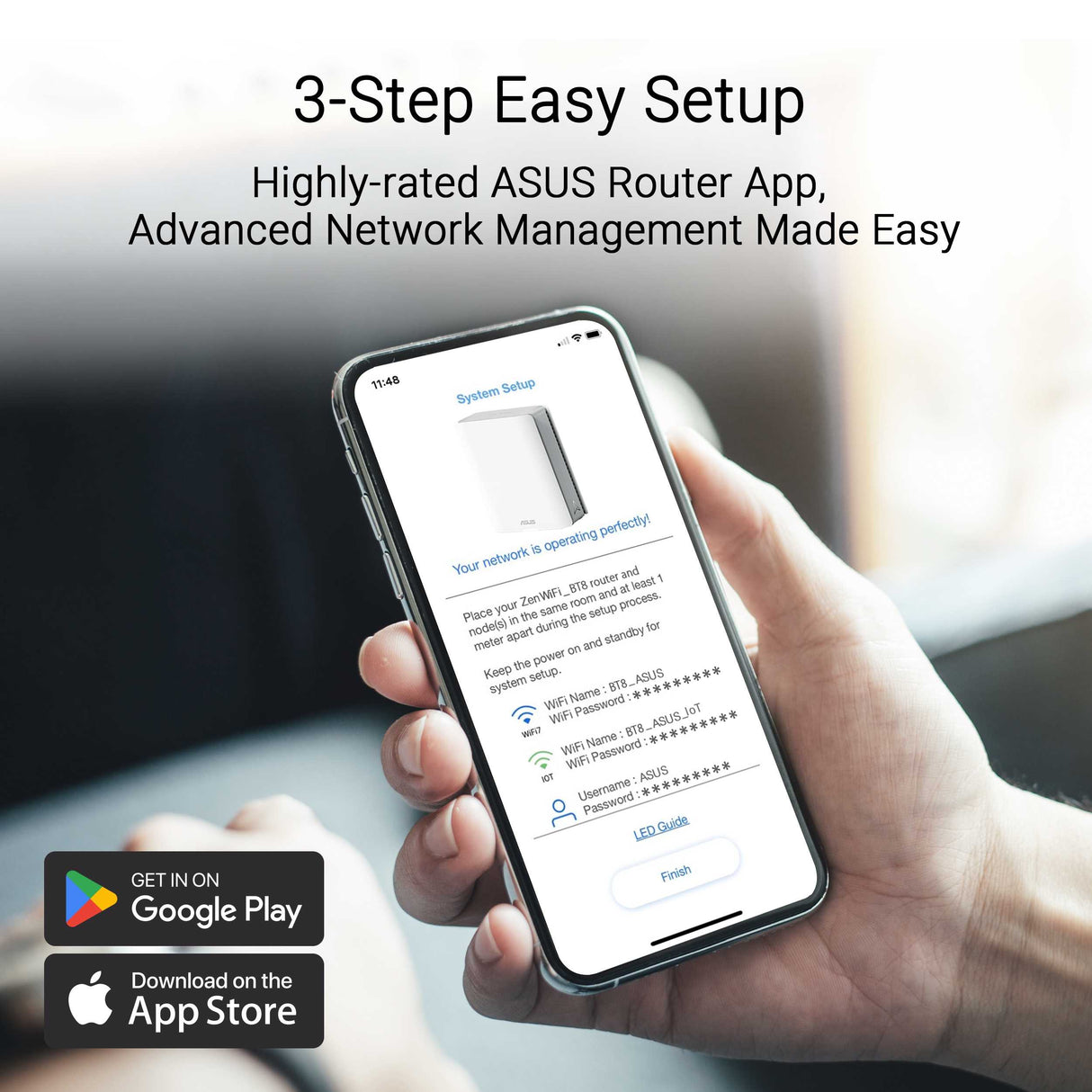 ASUS ZenWiFi BT8 Tri-band WiFi 7 Mesh - White 2 Pack