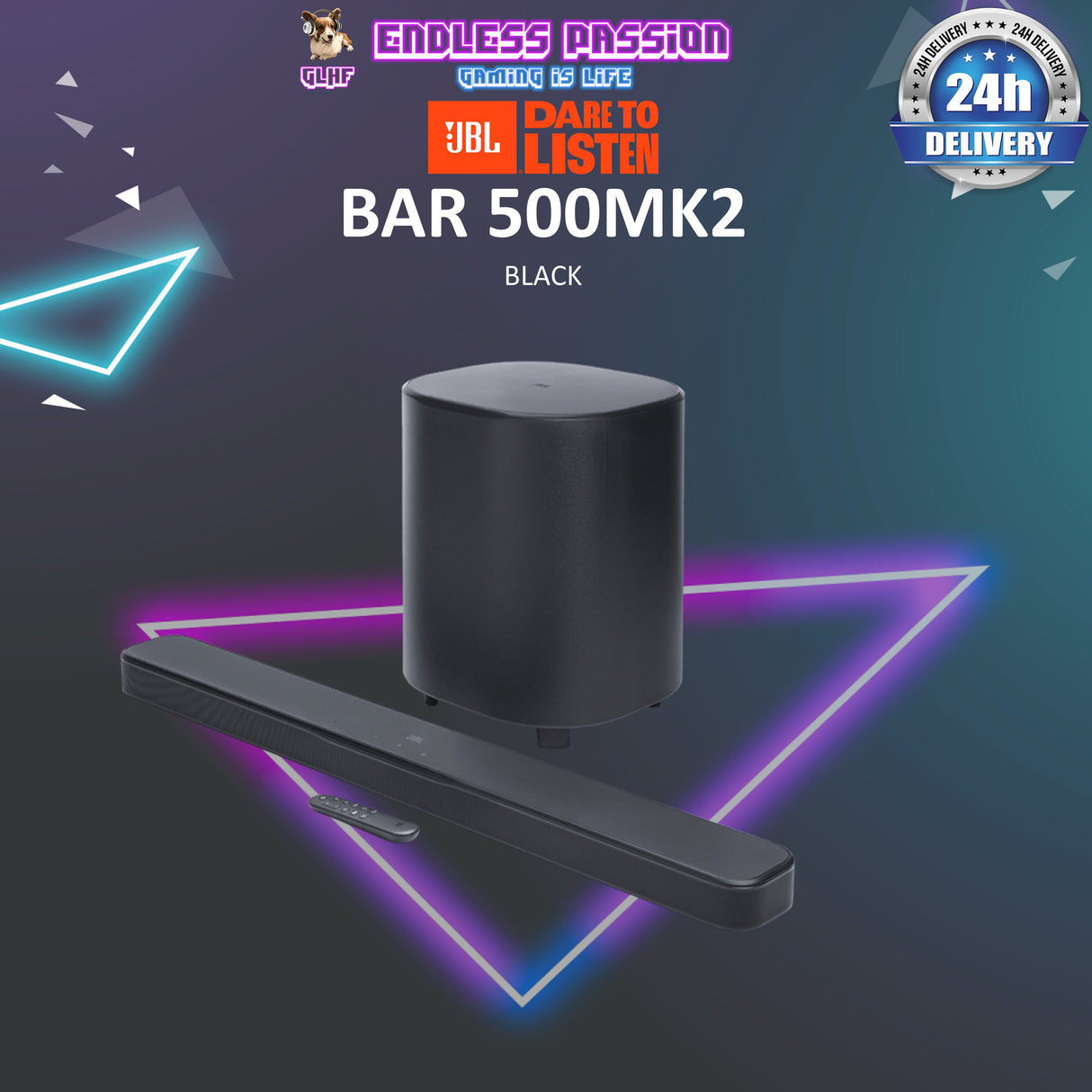 JBL Bar 500MK2 5.1 channel soundbar system with MultiBeam™ 3.0 and Dolby Atmos®