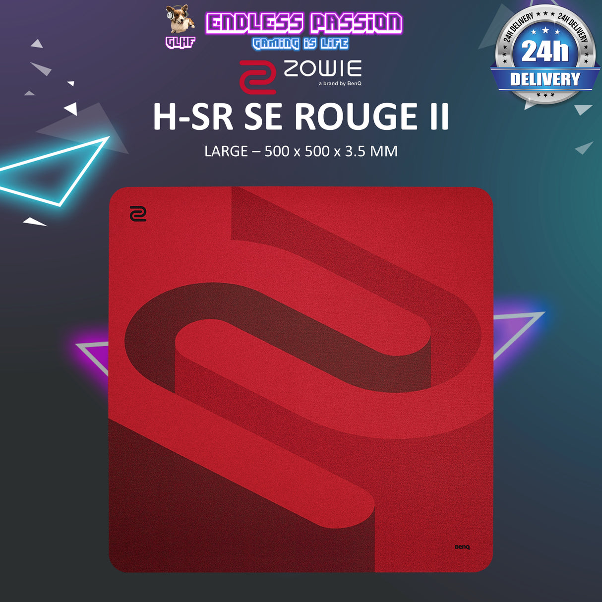Zowie H-SR-SE ROUGE II Extra Large Esports Gaming Mouse Pad