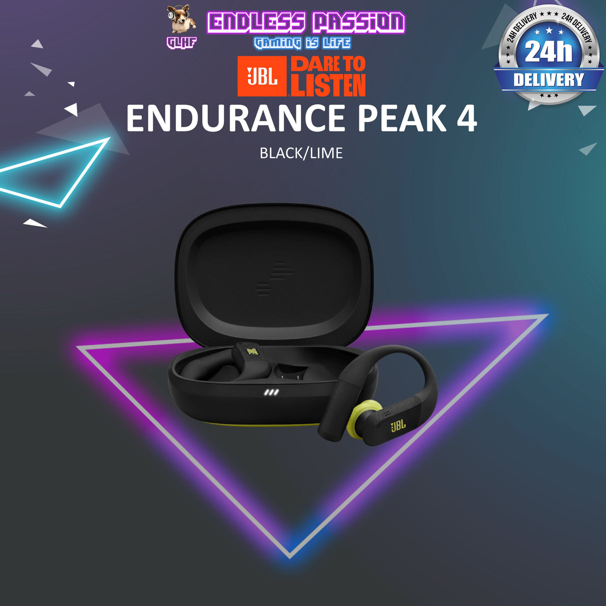 JBL Endurance Peak 4 TWS Wireless Noise Cancelling Sport Earbuds