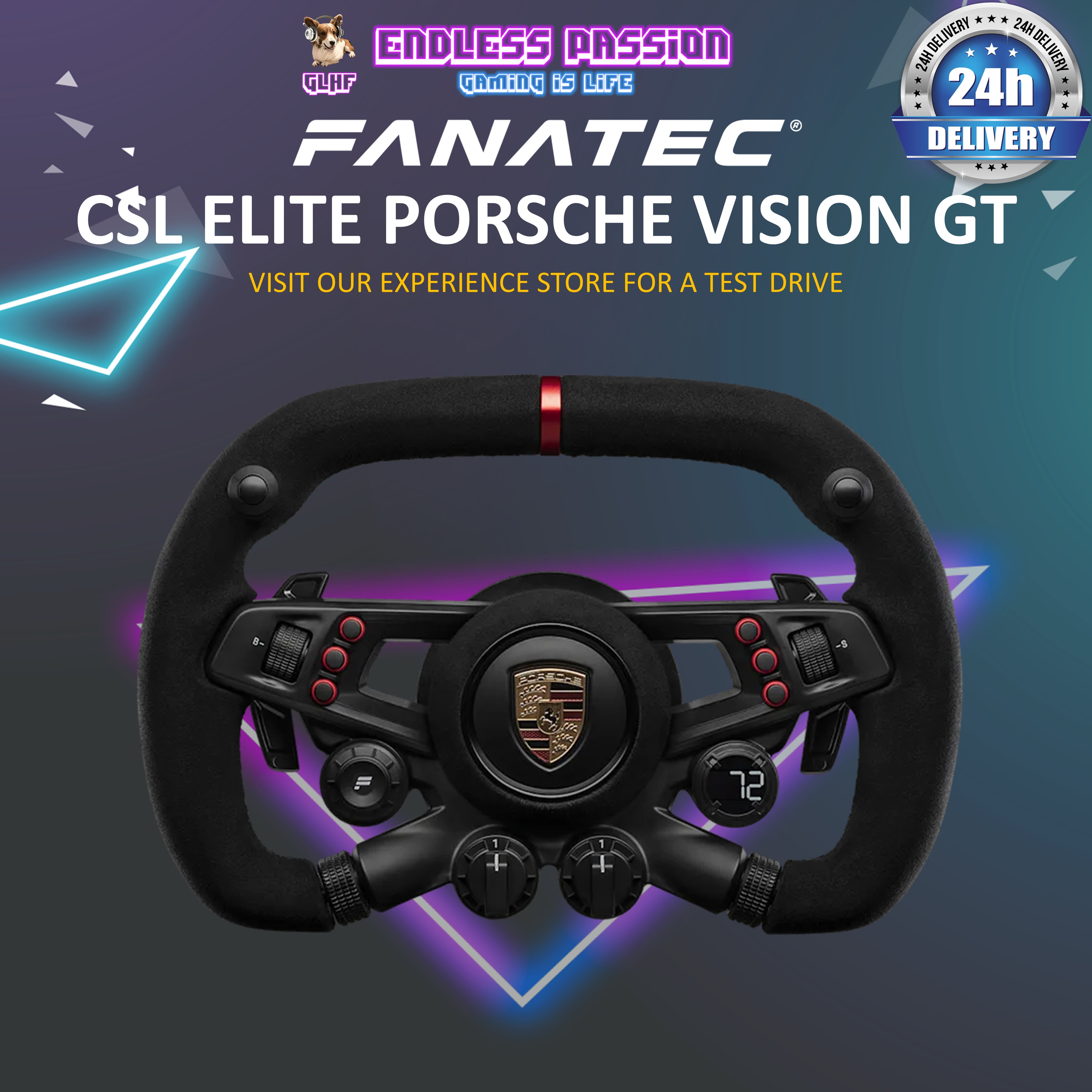 Fanatec CSL Elite Steering Wheel Porsche Vision GT - CSL_E_SW_PVGT