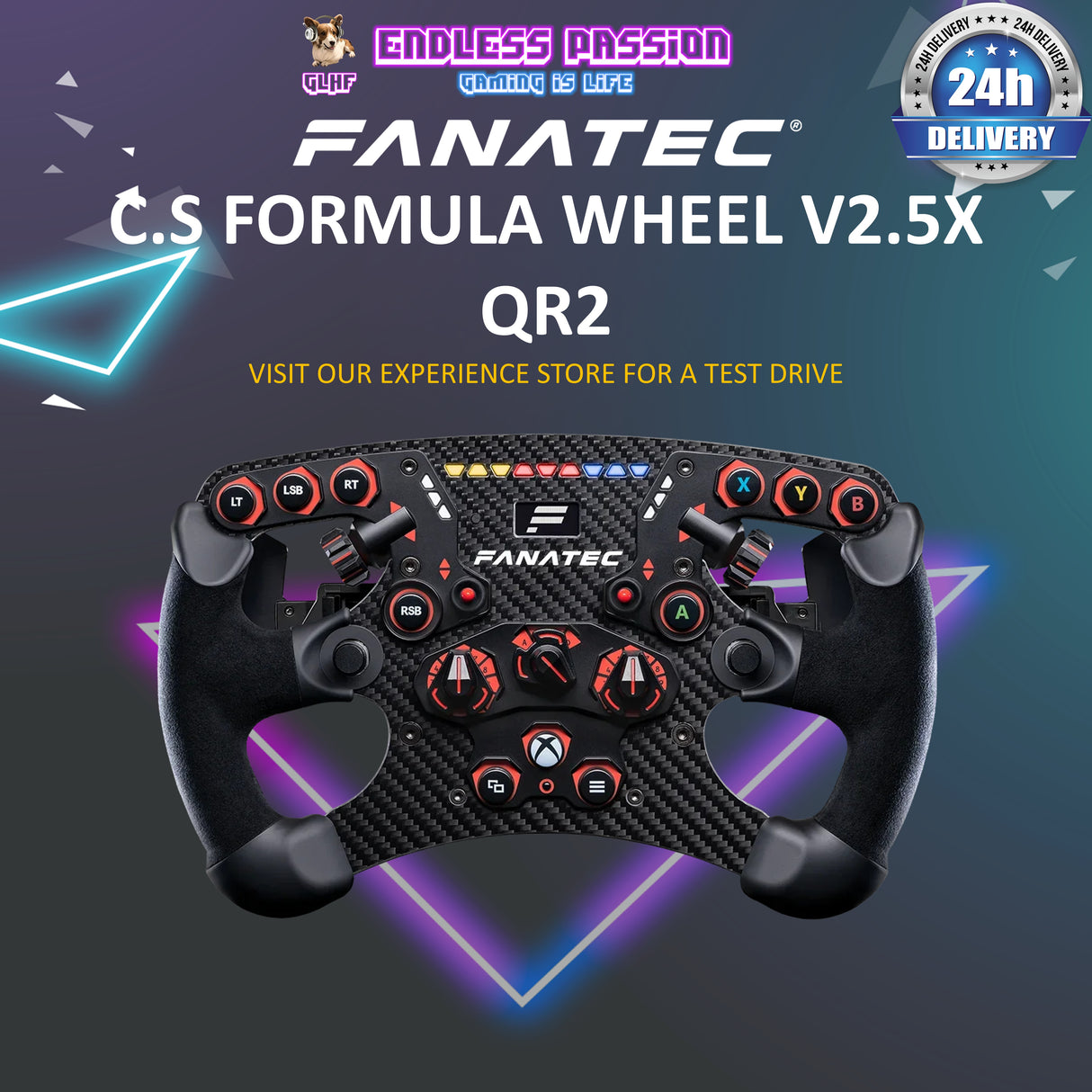 Fanatec Clubsport Steering Wheel Formula V2.5X - PC, XBOX, PS [PRE-ORDER]