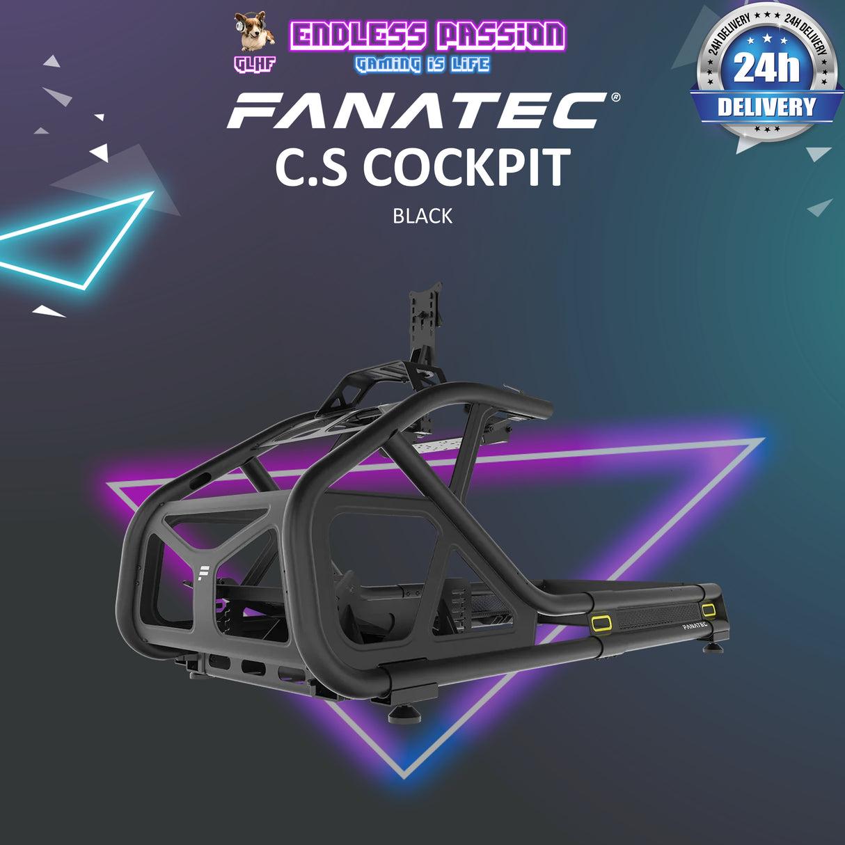 Fanatec ClubSport Cockpit Black -  CRD-8700001-WW + CRD-8700002-WW