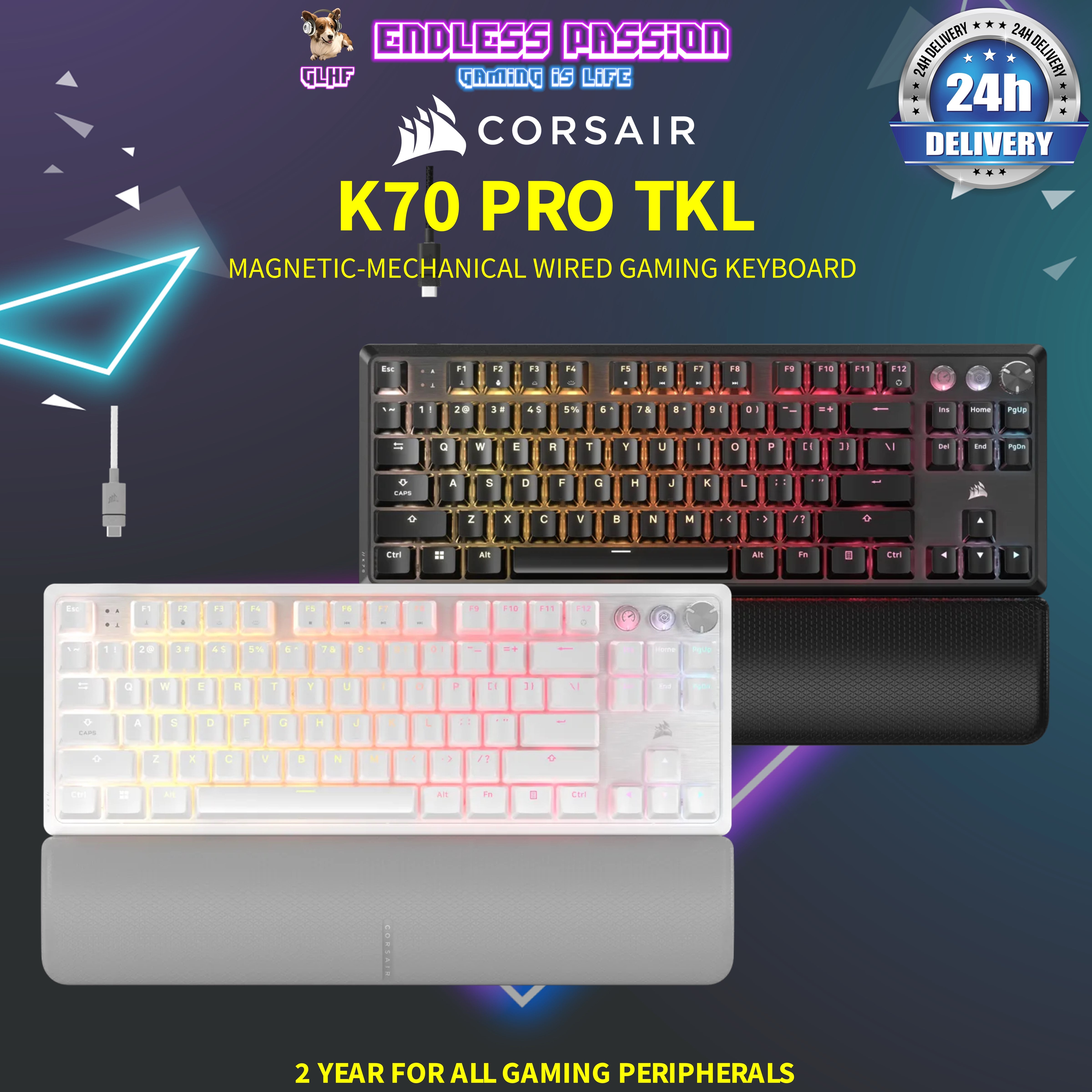 Corsair K70 PRO TKL Hall Effect Programmable Gaming Keyboard with