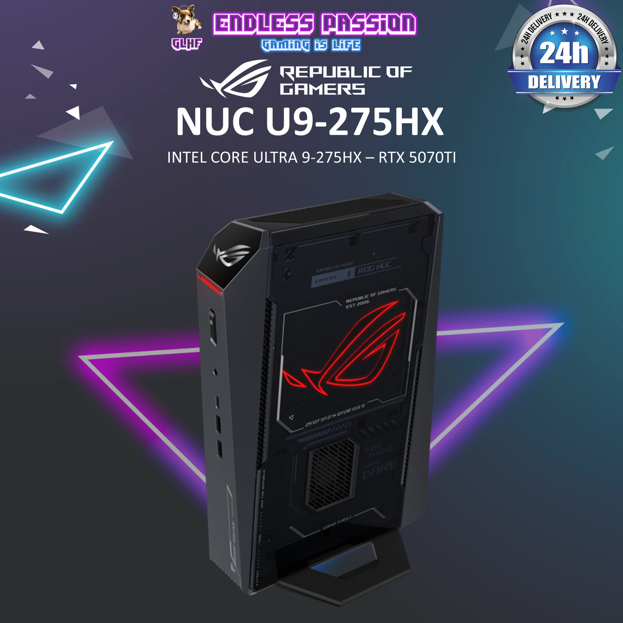Asus ROG NUC 2025 U9-275HX RTX5070TI Next-Gen Gaming Mini PC