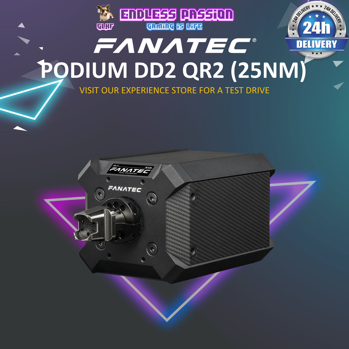 Fanatec Podium Wheel Base DD2 JLH + QR2 - PC & Xbox [PRE-ORDER]