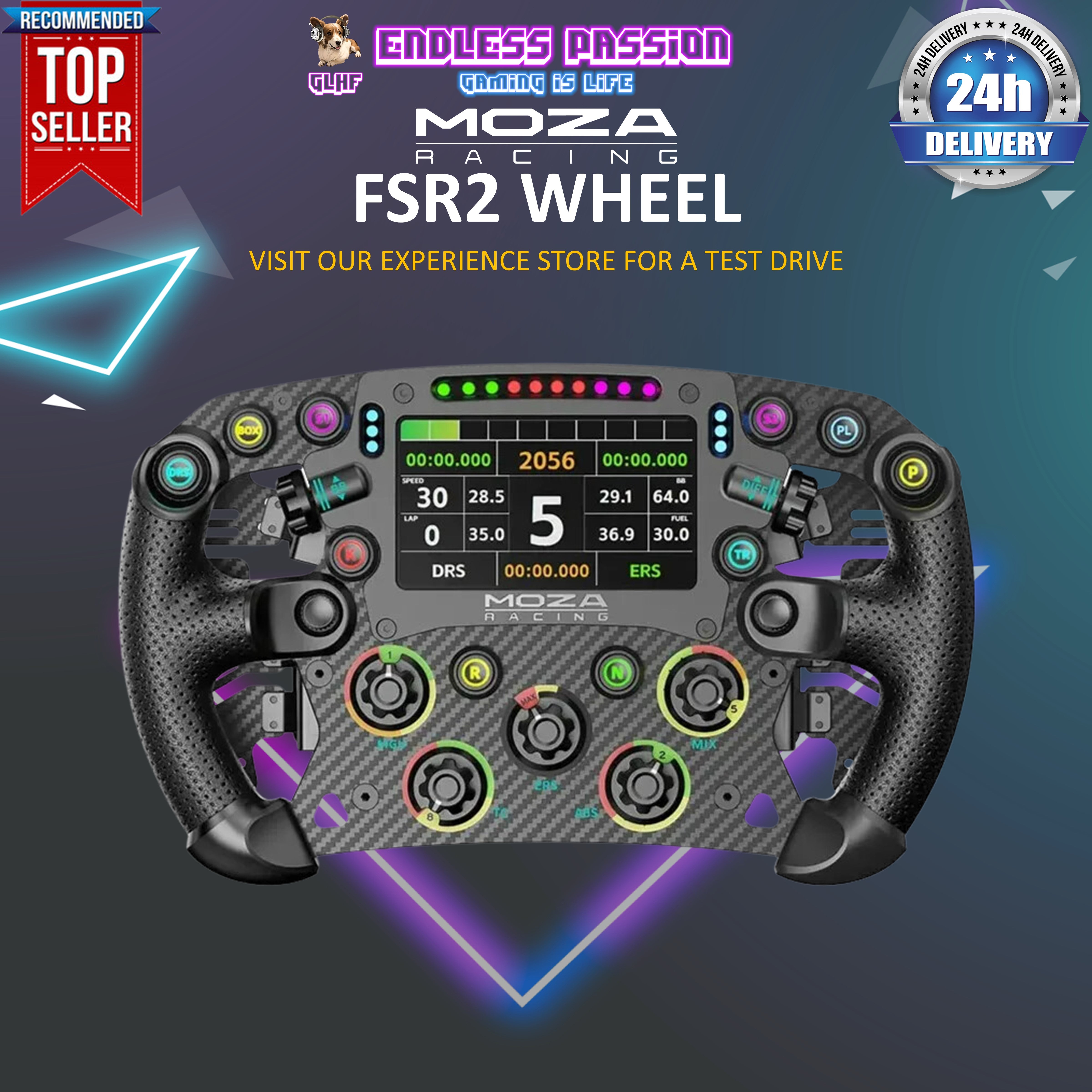その他 MOZA FSR Formula Wheel MOZA FSR2 Formula Wheel | 280mm Carbon Fiber Racing Wheel