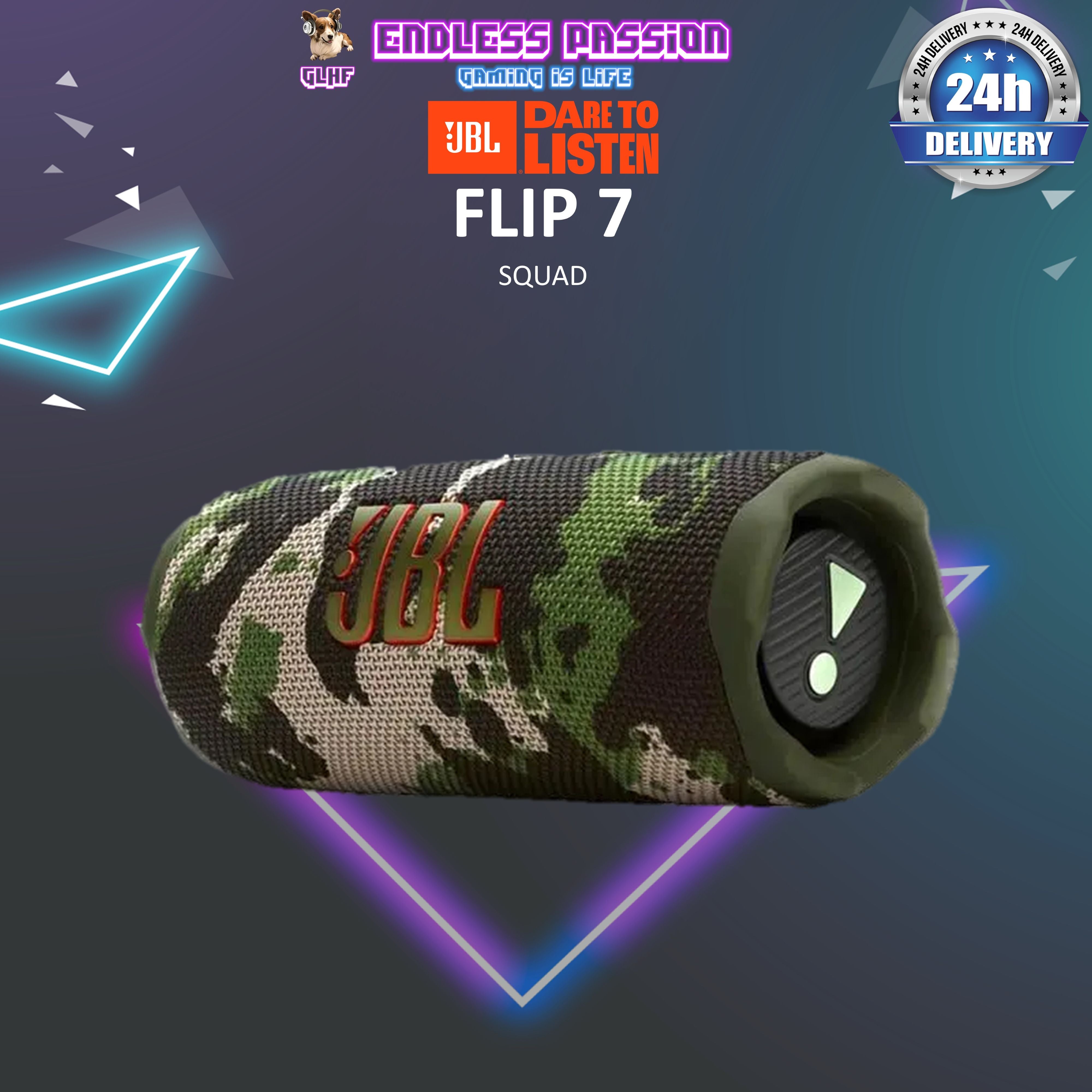 JBL FLIP7 迷彩 SQUAD JBL Flip 7 - Portable waterproof and drop