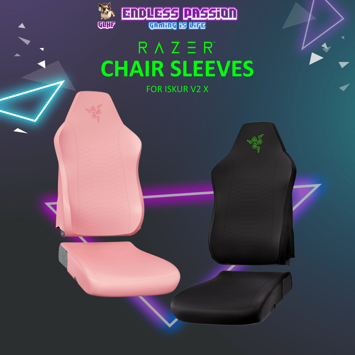 Razer Gaming Chair Sleeves - Designed for Iskur V2 X