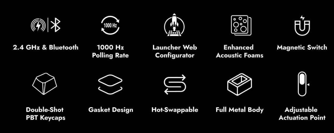 Lemokey P1 HE Wireless Magnetic Switch Custom Gaming Keyboard