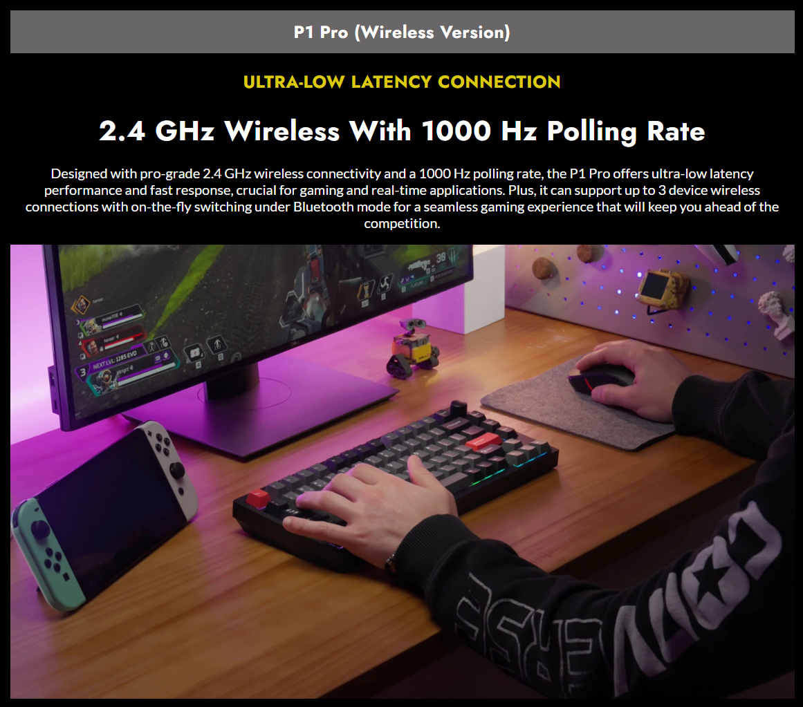 Lemokey P1 Pro Custom Gaming Keyboard - Navy Blue