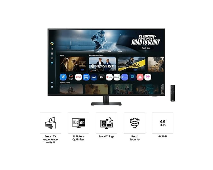 Samsung Smart M7 M70F 43" 4K VA Display Monitor - LS43FM702UEXXS
