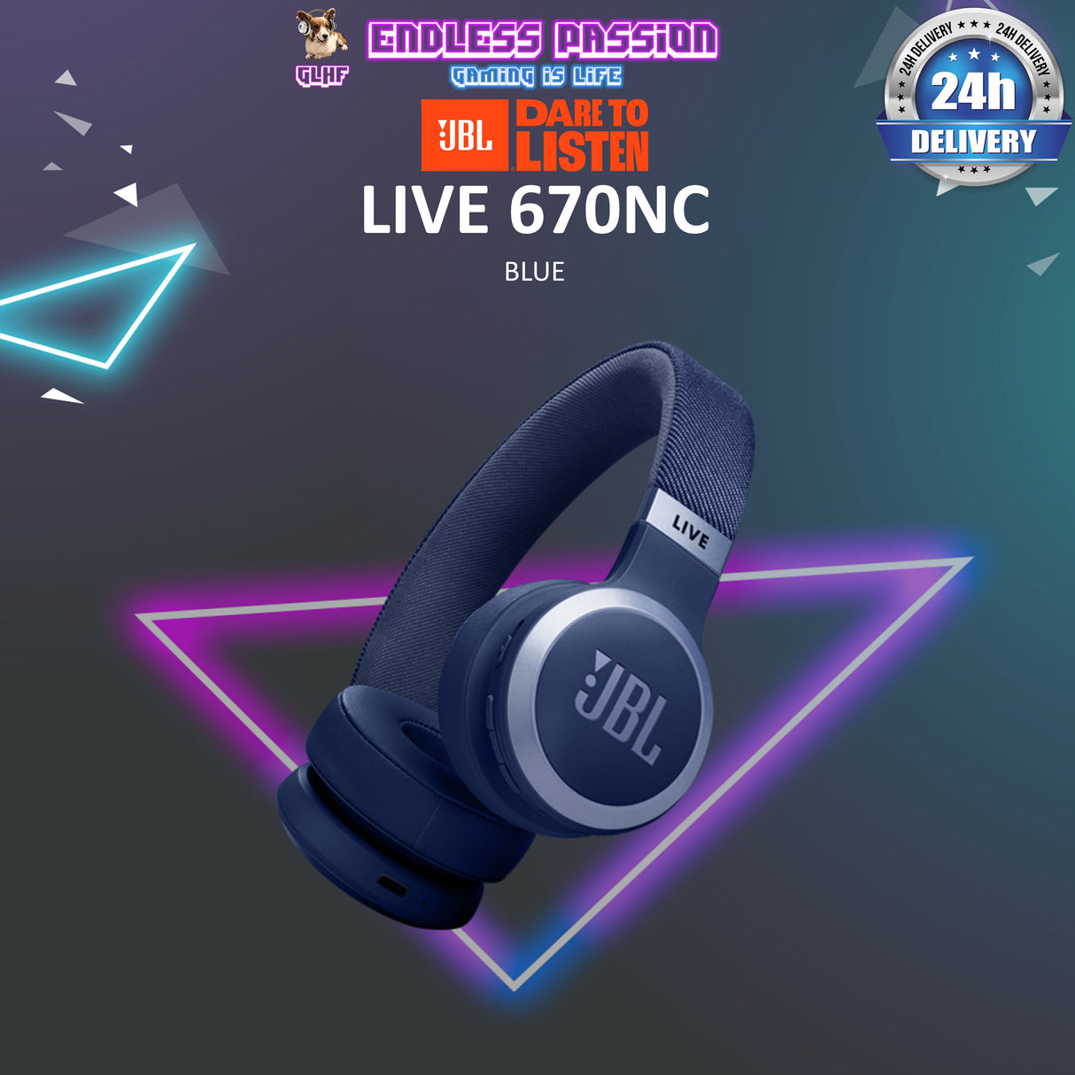 JBL Live 670NC Wireless Over-Ear Headphones