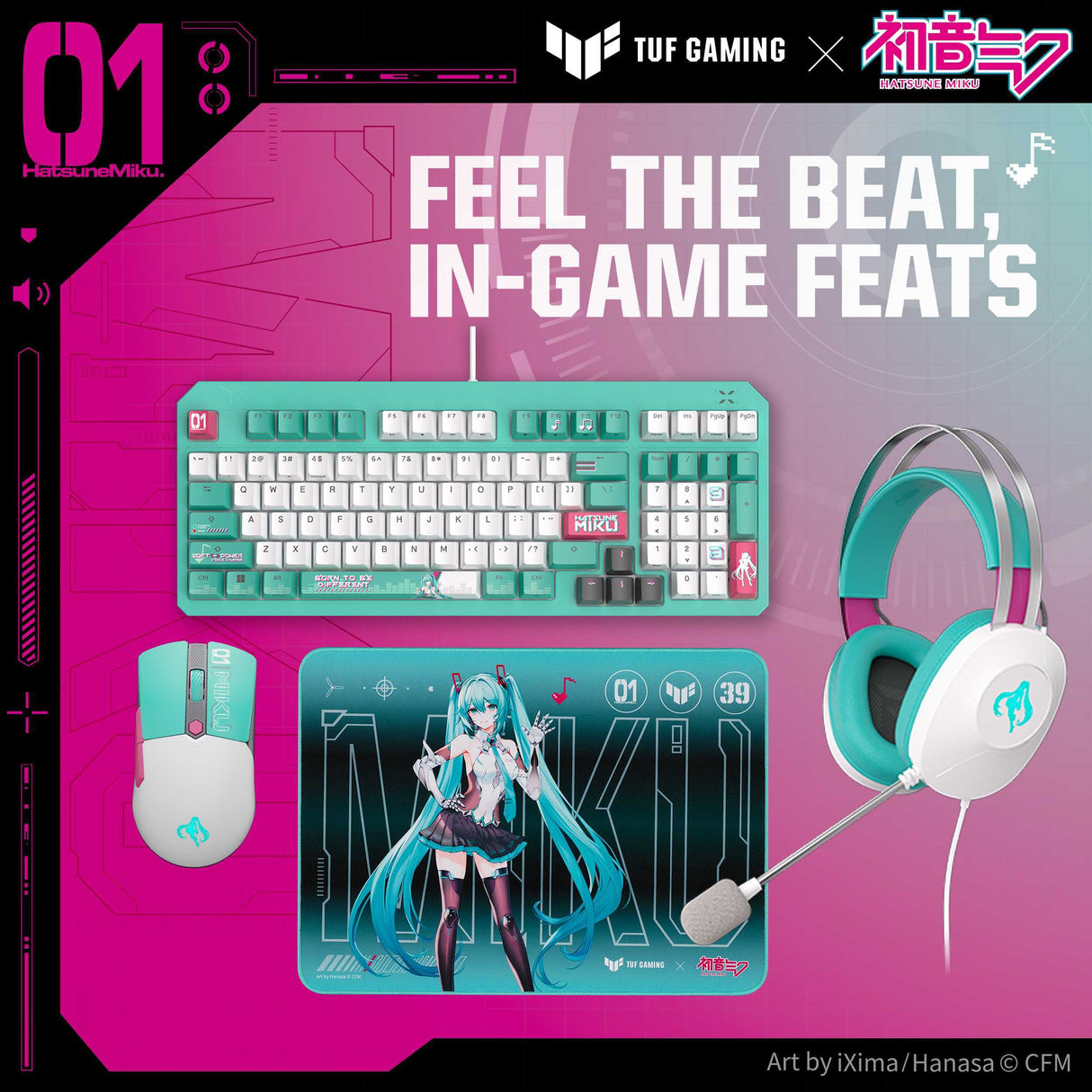 ASUS TUF Gaming H1 Gen II Wired Gaming Headset - Hatsune Miku Edition