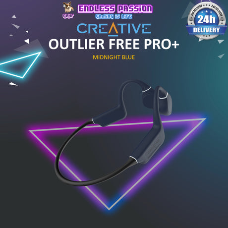 Creative Outlier Free Pro+ Wireless Waterproof Bone Conduction Headphones with Adjustable Transducers