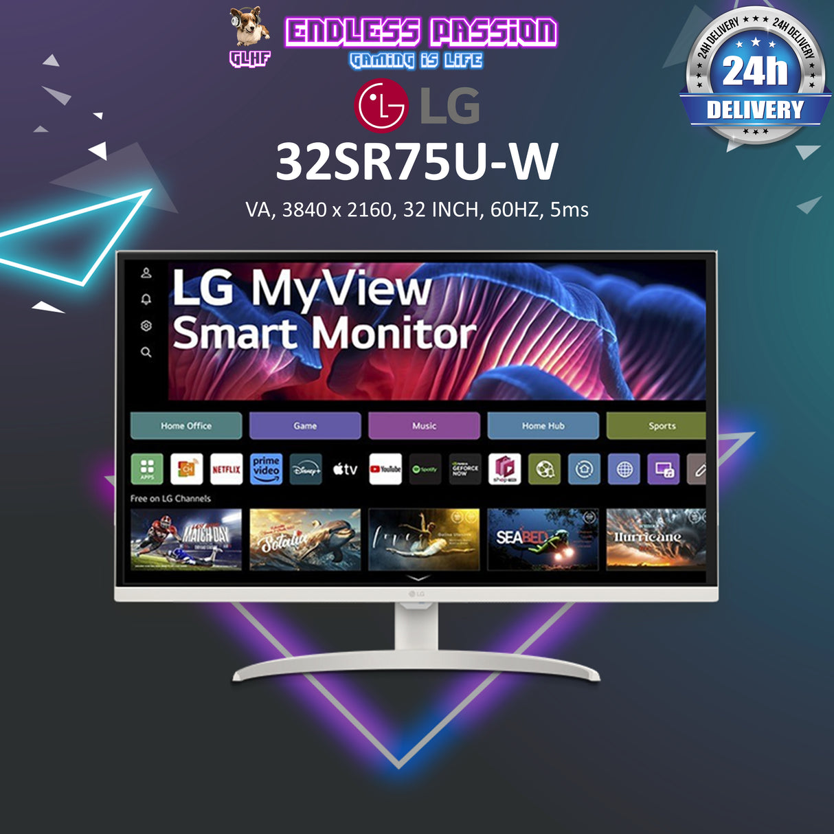 LG 32SR75U-W — 32" 4K VA Display Smart Monitor