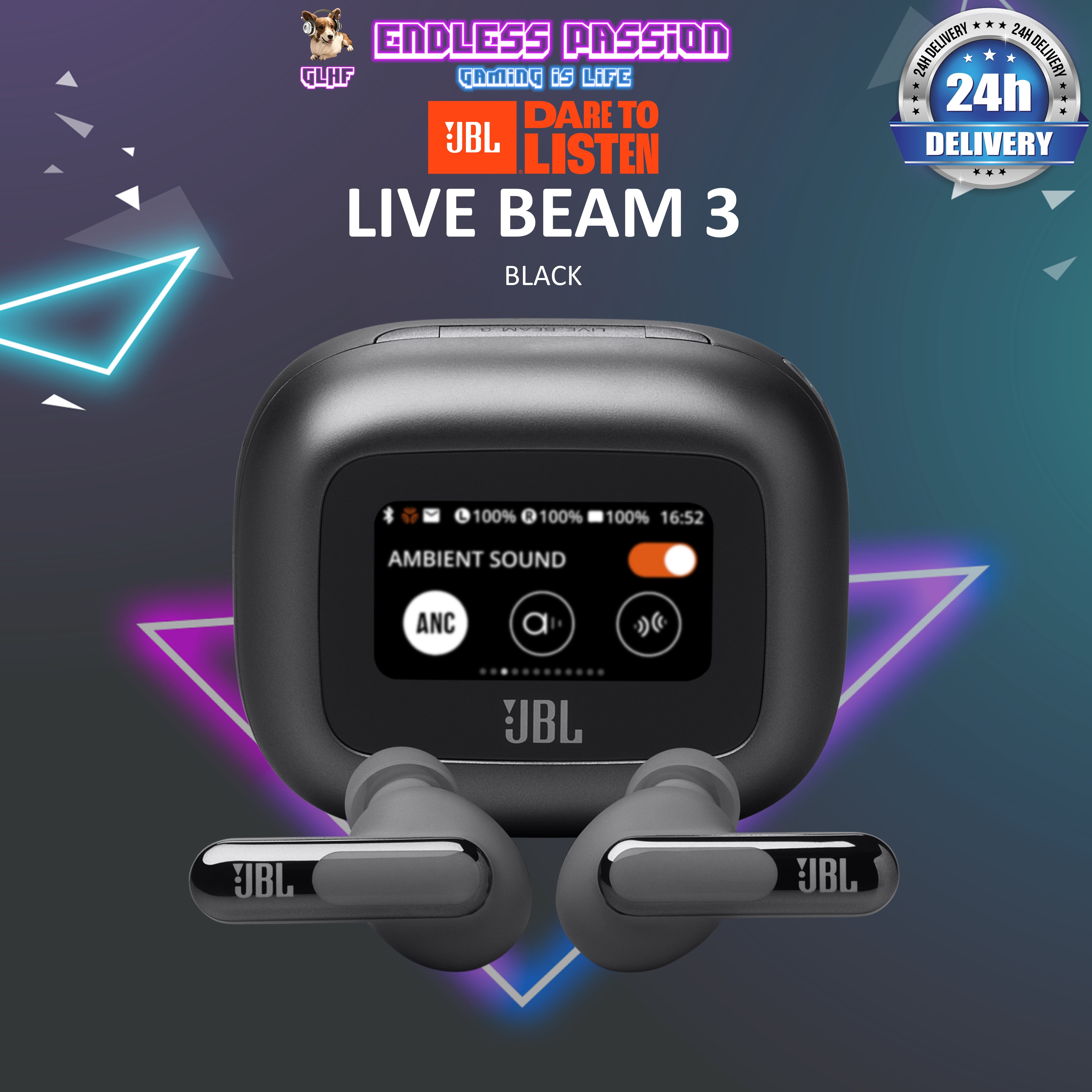 JBL Live Beam 3 True Wireless Noise-Cancelling Closed-Stick