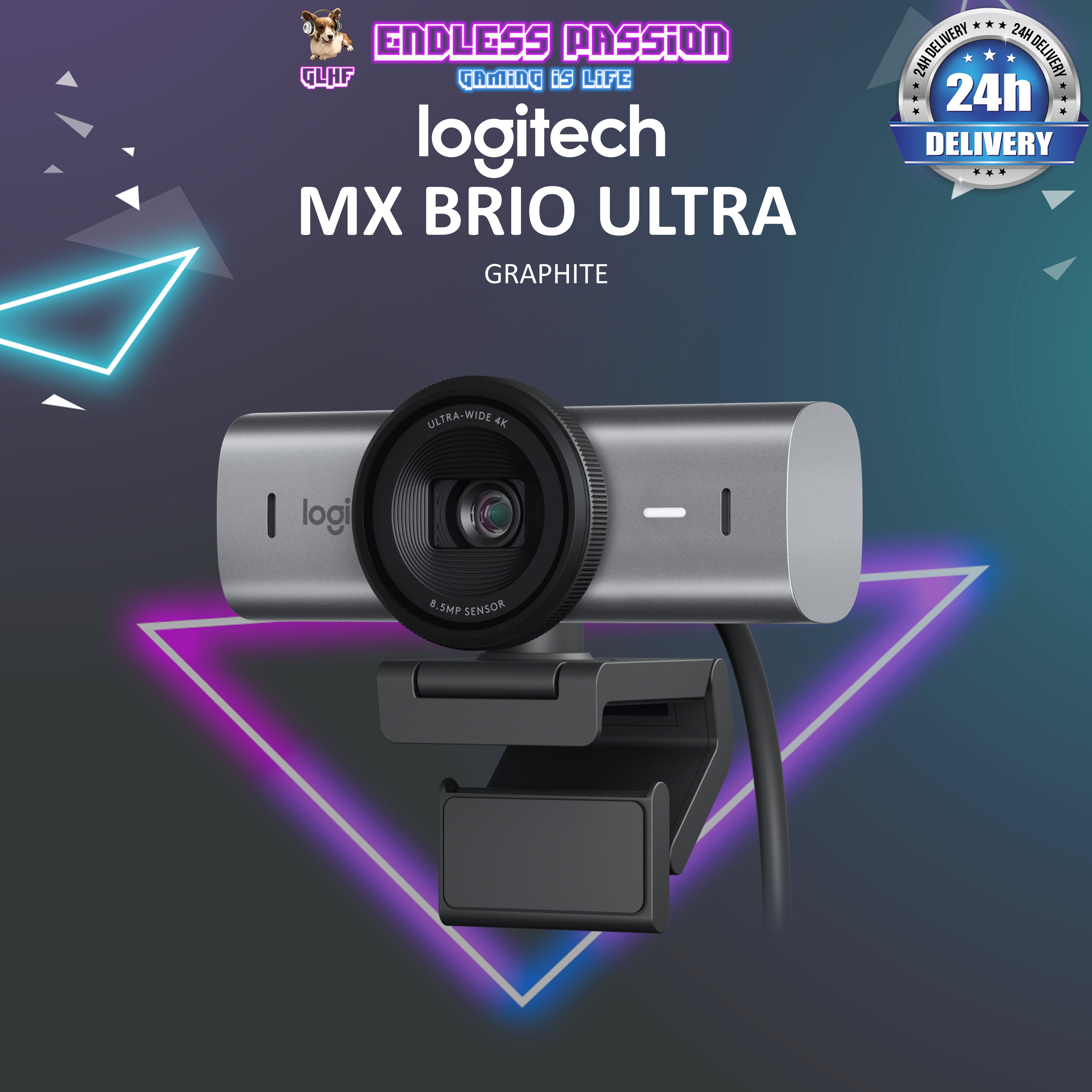 ロジクール MX Brio（グラファイト） フラッグシップモデル「MXシリーズ」から初のウェブカメラ 4K